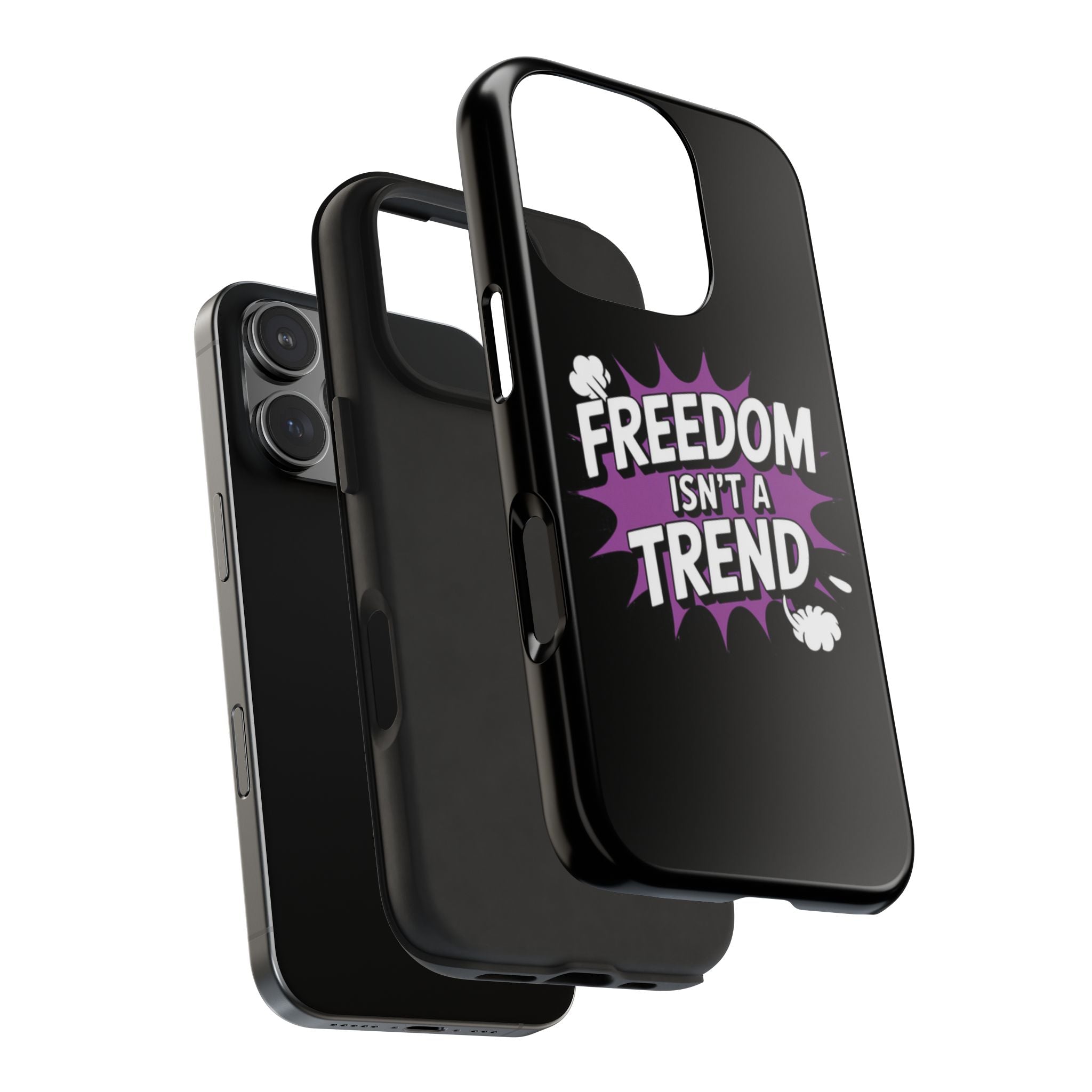 Freedom Isnt a Trend Phone Case | Conservative iPhone & Samsung Cover | Anti-Woke Comic Style Case | Republican Free Speech Accessory