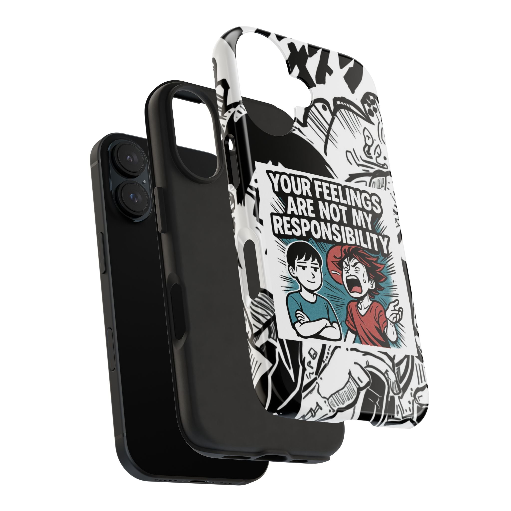 Your Feelings Are Not My Responsibility Phone Case | Funny Conservative Manga Comic iPhone & Samsung Cover