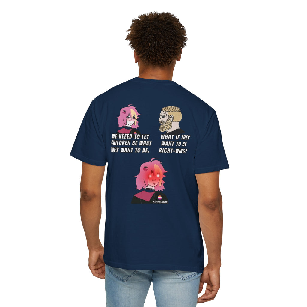 Pink-Haired Anime Panel Shirt |T-Shirt, Comic Art Back Print