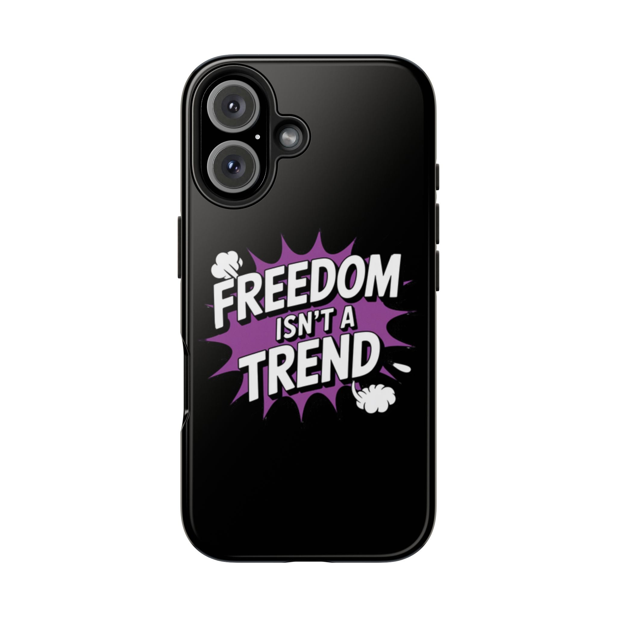 Freedom Isnt a Trend Phone Case | Conservative iPhone & Samsung Cover | Anti-Woke Comic Style Case | Republican Free Speech Accessory