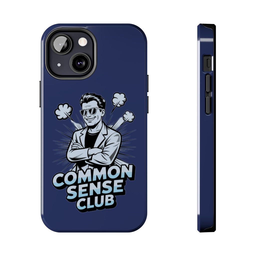 Common Sense Club Phone Case | Funny Conservative iPhone & Samsung Cover | Anti-Woke Retro Illustration Graphic Case