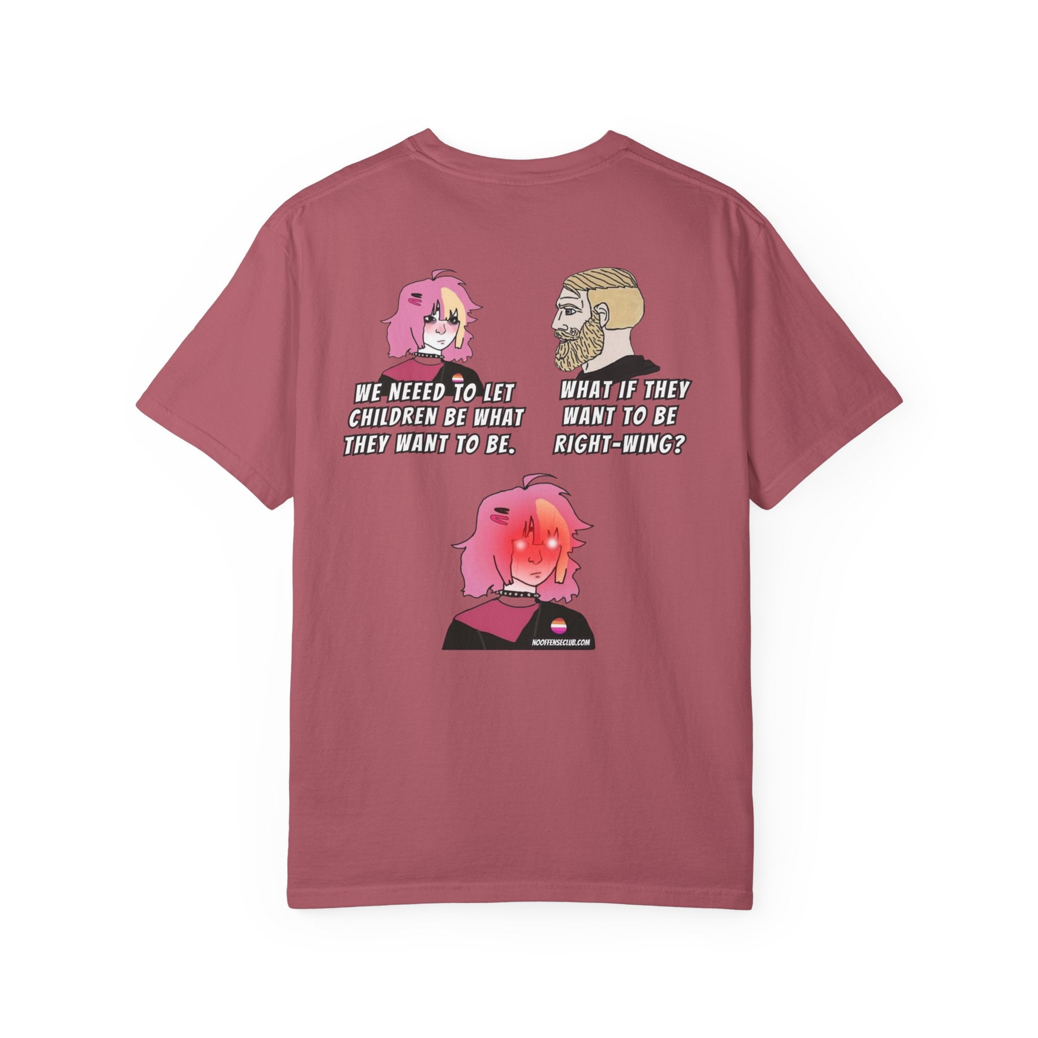 Pink-Haired Anime Panel Shirt |T-Shirt, Comic Art Back Print