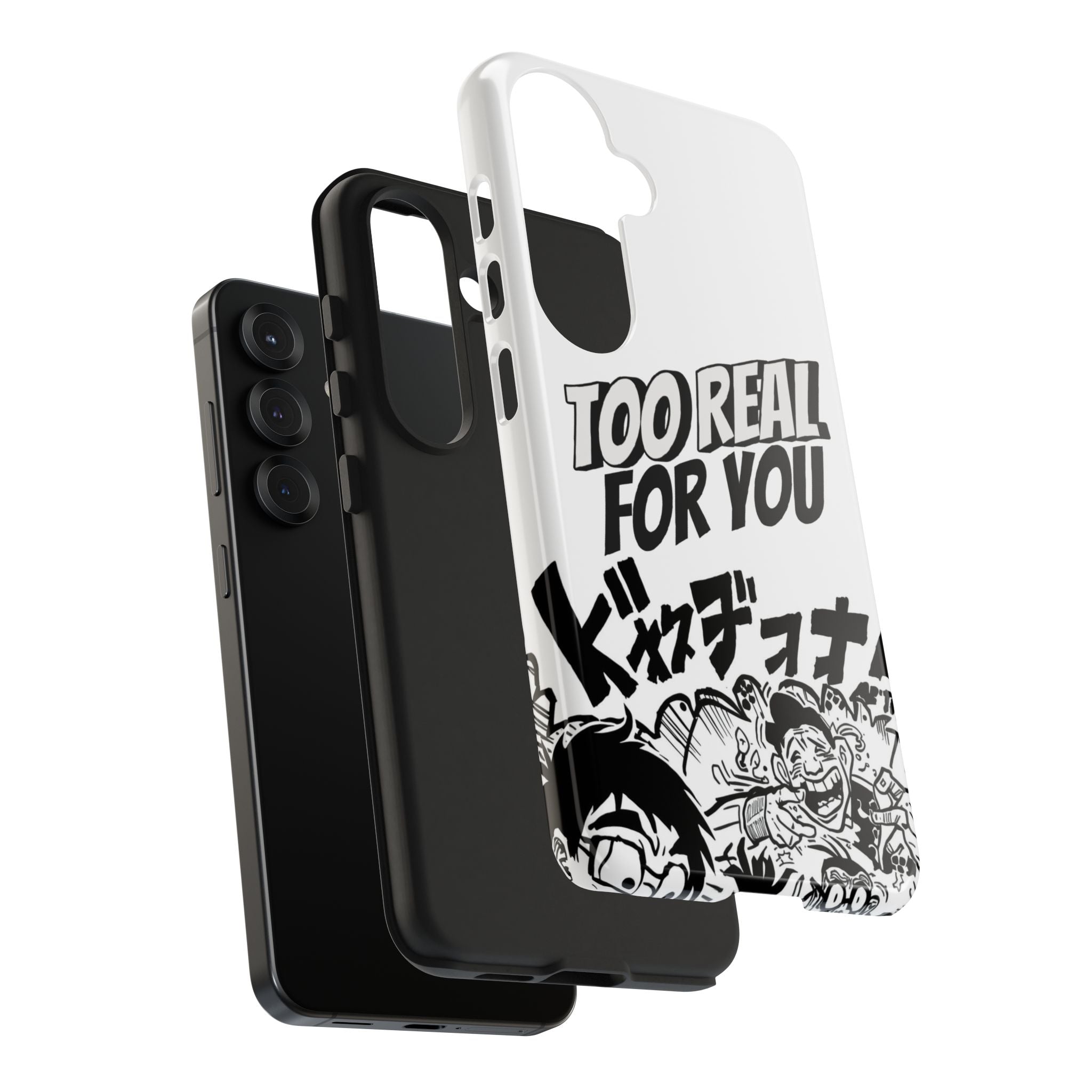 Too Real For You graphic phone case | Manga comic black white iPhone case