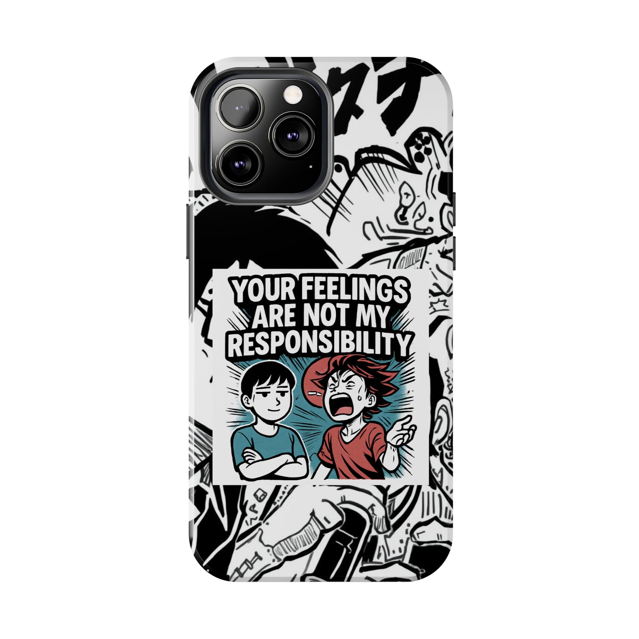 Your Feelings Are Not My Responsibility Phone Case | Funny Conservative Manga Comic iPhone & Samsung Cover