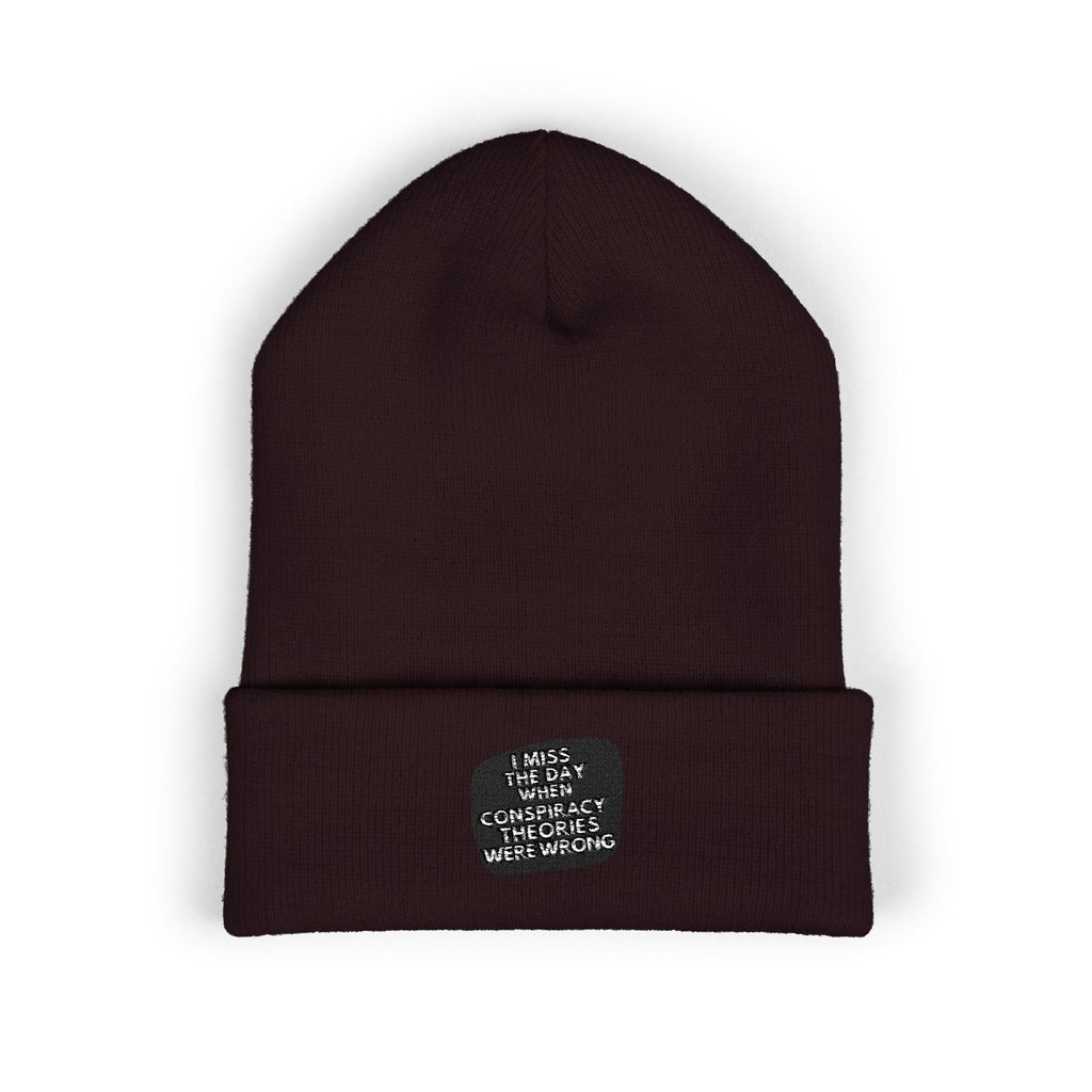 I Miss the Days When Conspiracy Theories Were Wrong Beanie | Retro Cuffed Hat