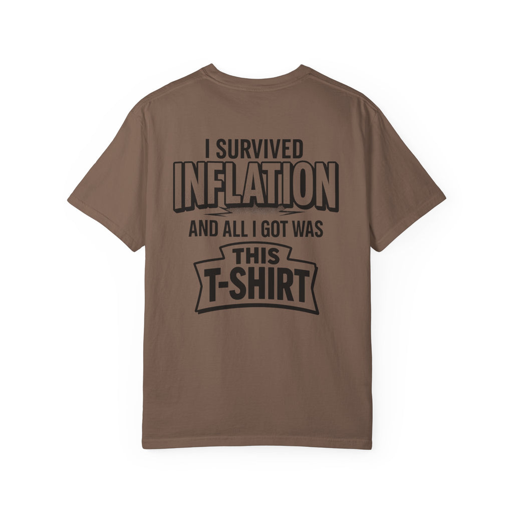 I SURVIVED INFLATION Comfort Colors Tee | Ironic Economic Satire Graphic Shirt