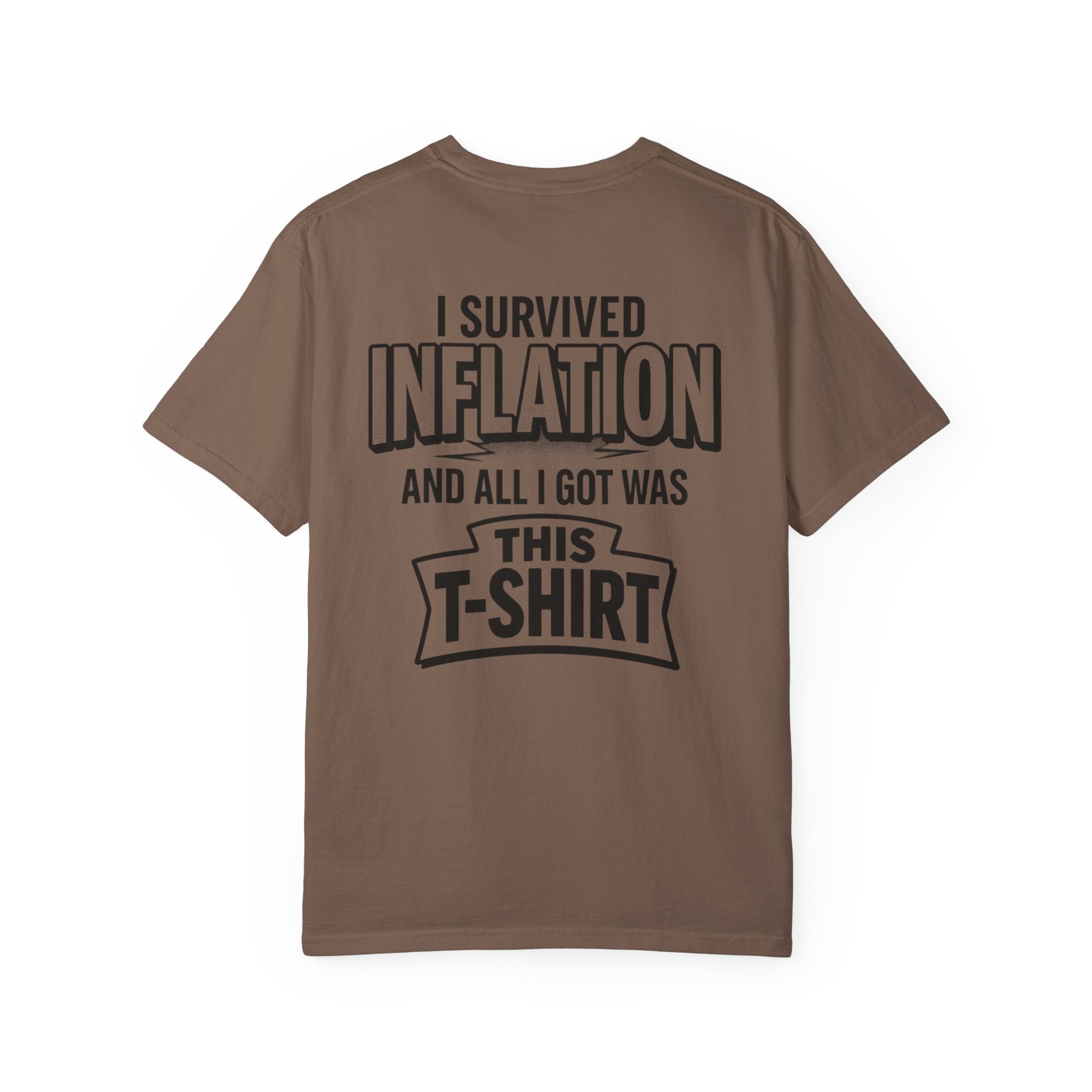 I SURVIVED INFLATION Comfort Colors Tee | Ironic Economic Satire Graphic Shirt