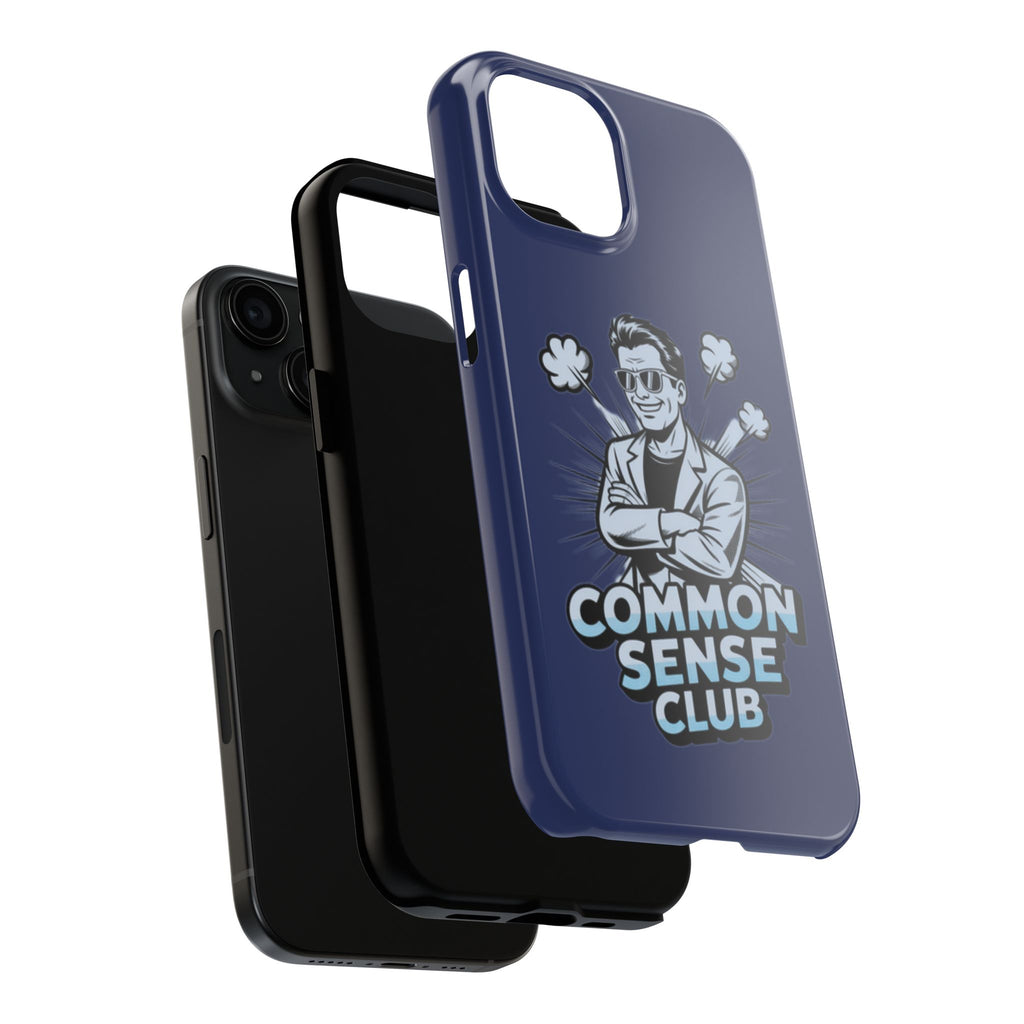 Common Sense Club Phone Case | Funny Conservative iPhone & Samsung Cover | Anti-Woke Retro Illustration Graphic Case