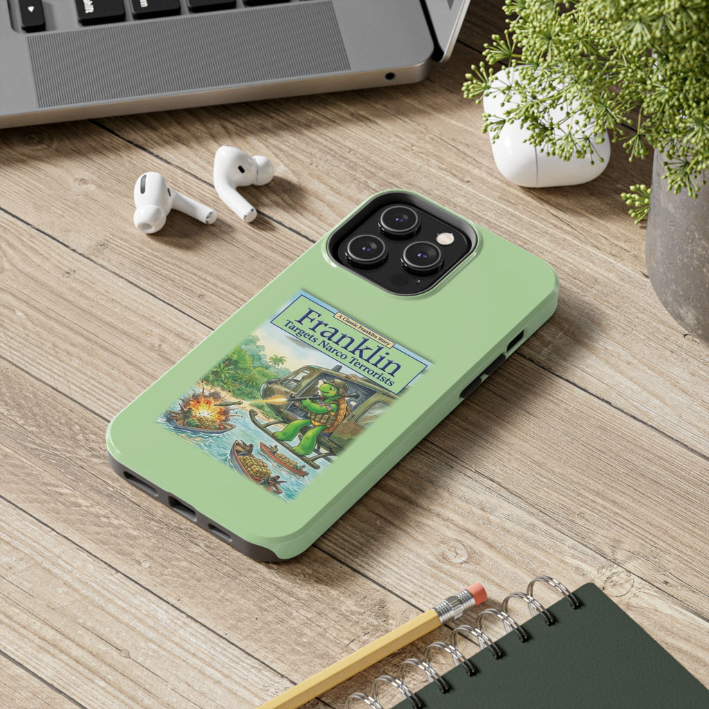 Franklin Targets Narco Terrorists Phone Case | Retro Turtle Graphic iPhone & Samsung Cover