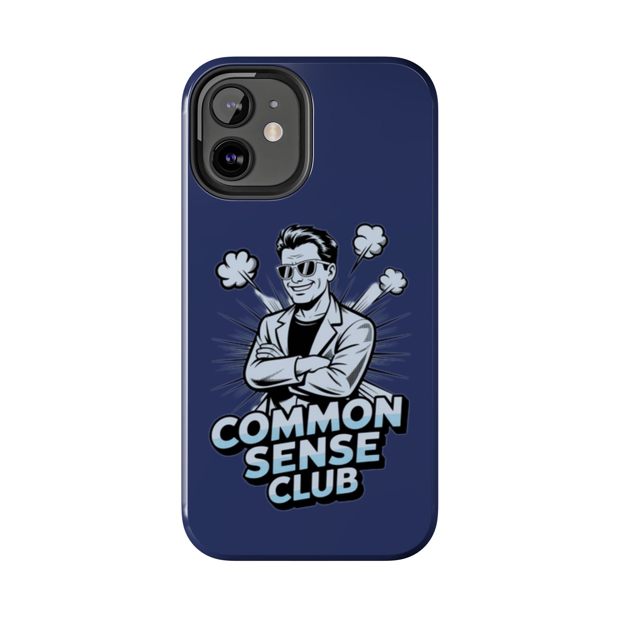 Common Sense Club Phone Case | Funny Conservative iPhone & Samsung Cover | Anti-Woke Retro Illustration Graphic Case