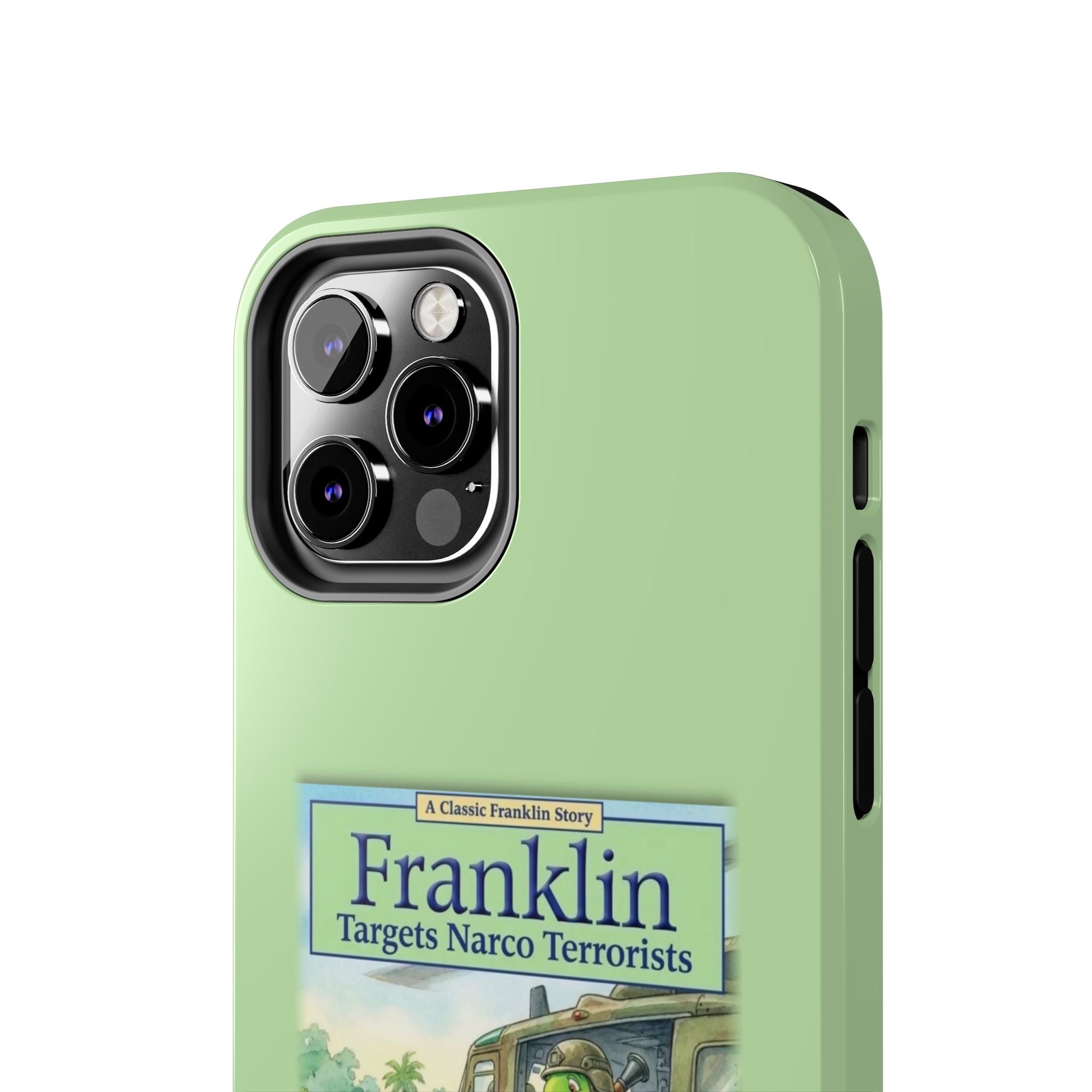 Franklin Targets Narco Terrorists Phone Case | Retro Turtle Graphic iPhone & Samsung Cover