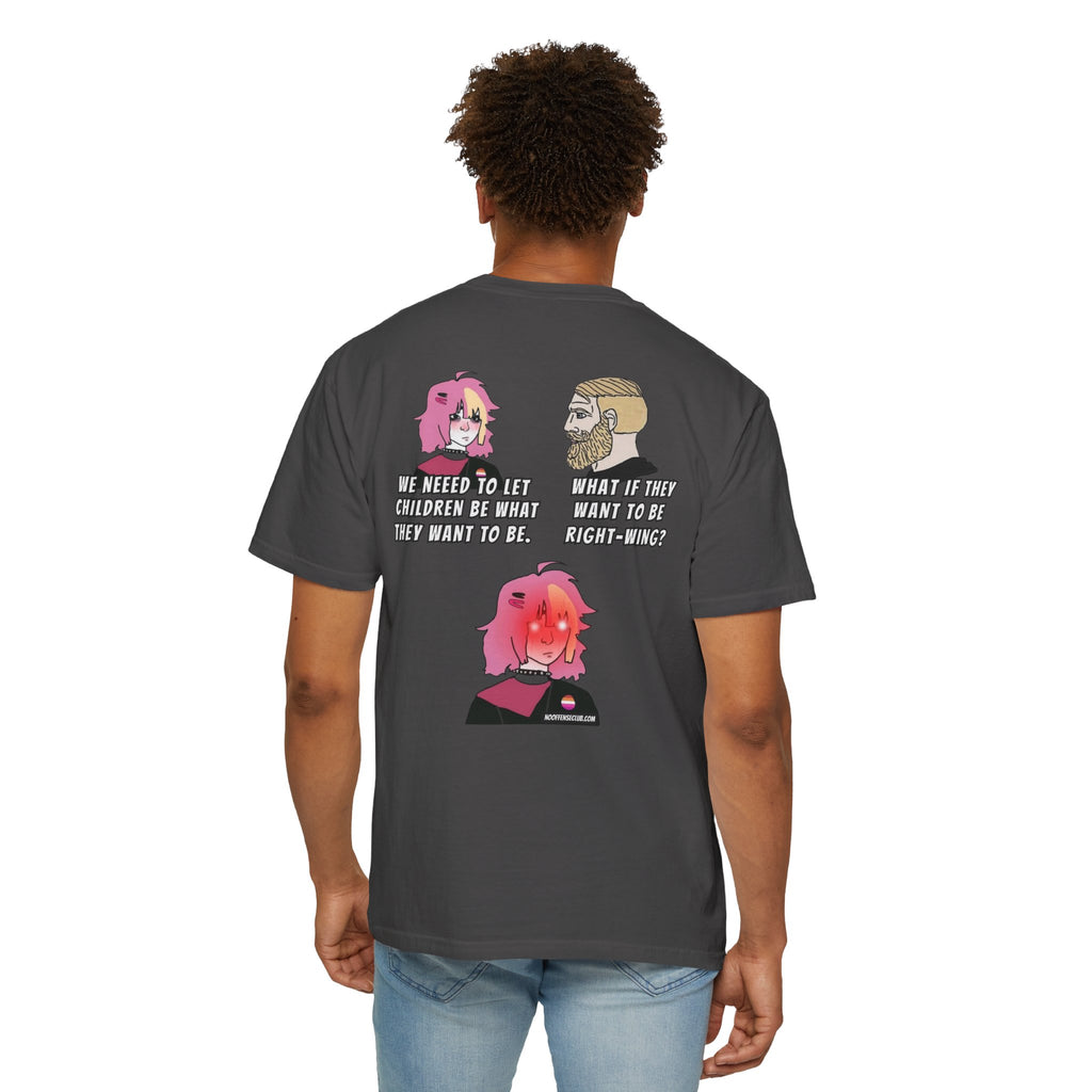 Pink-Haired Anime Panel Shirt |T-Shirt, Comic Art Back Print