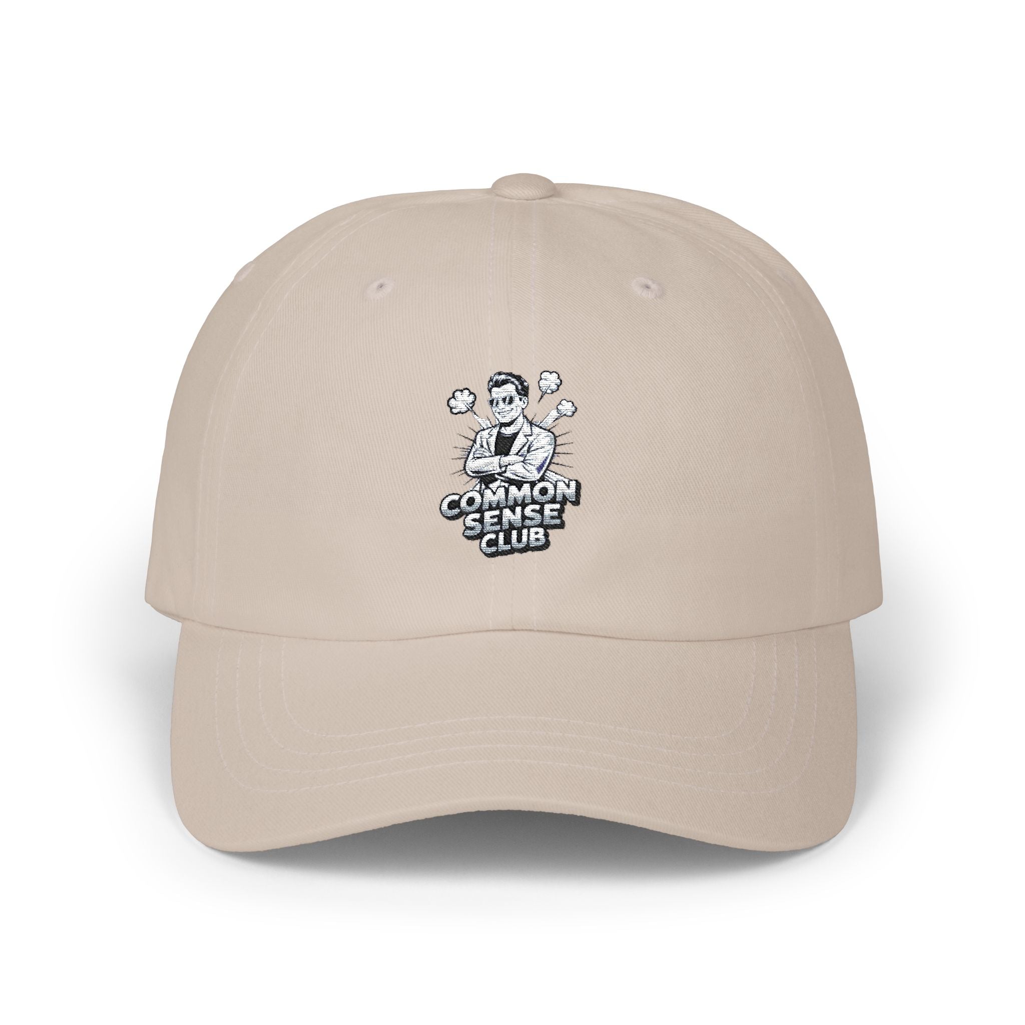 Common Sense Club Dad Cap | Funny Conservative Embroidered Hat | Anti-Woke Political Baseball Cap Streetwear