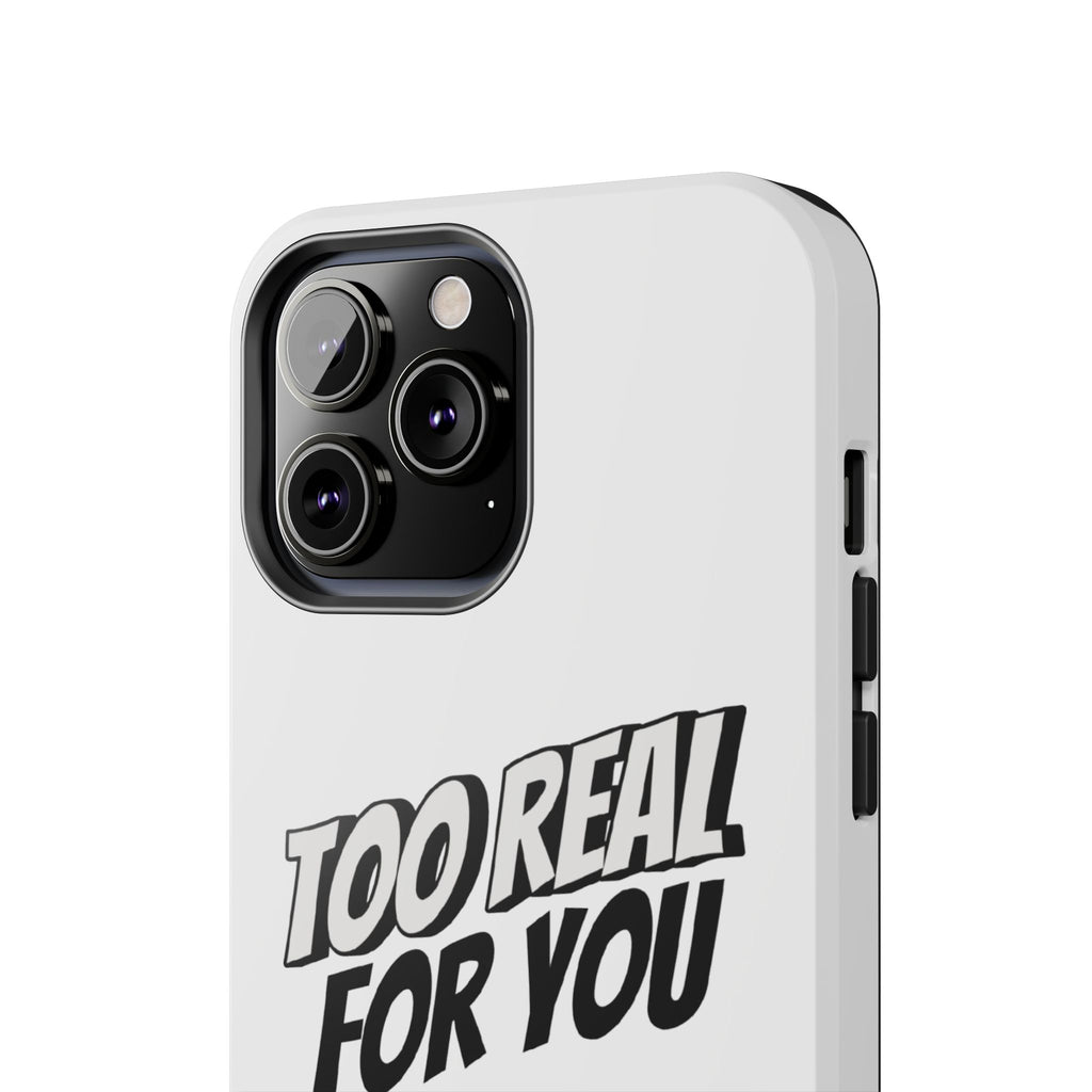 Too Real For You graphic phone case | Manga comic black white iPhone case