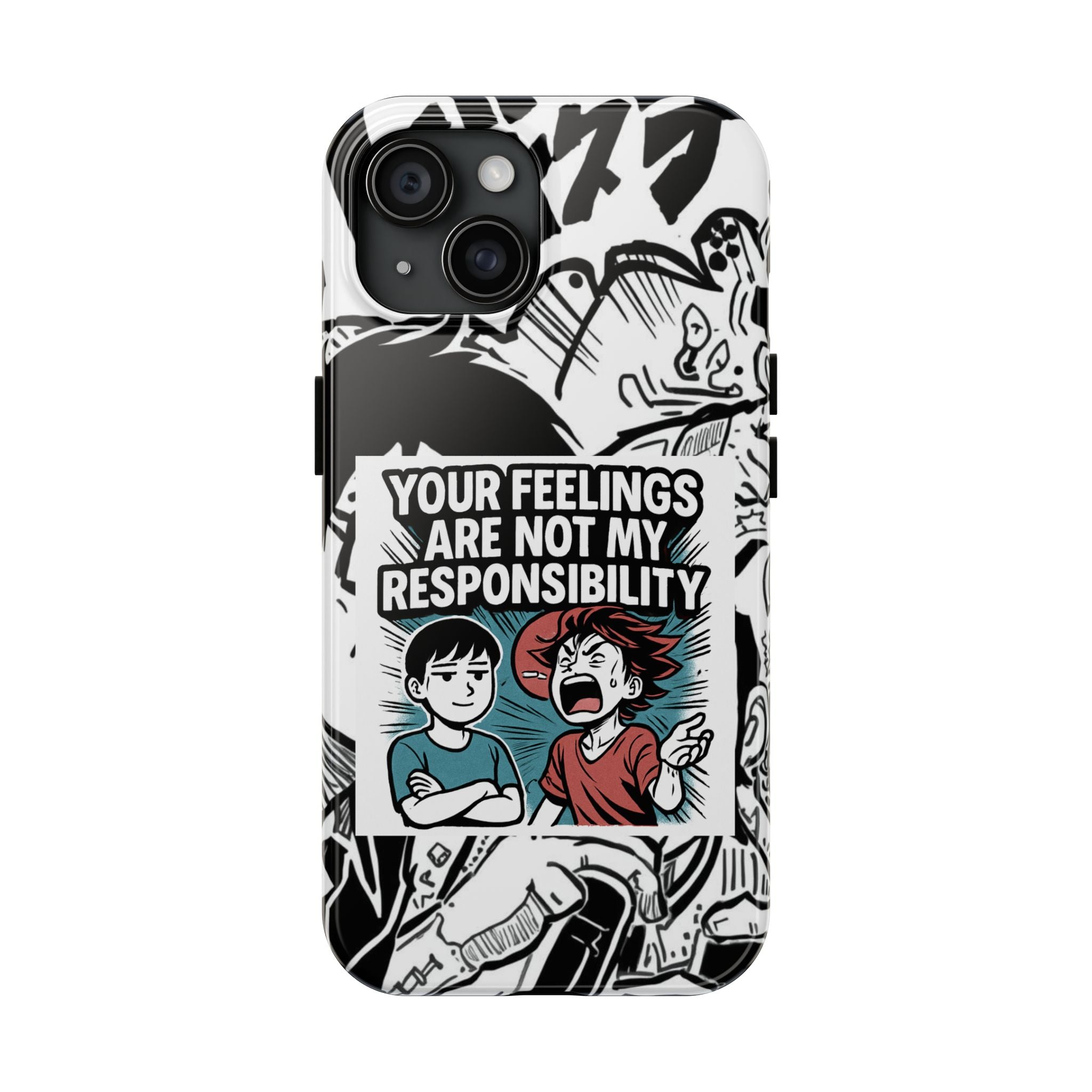Your Feelings Are Not My Responsibility Phone Case | Funny Conservative Manga Comic iPhone & Samsung Cover