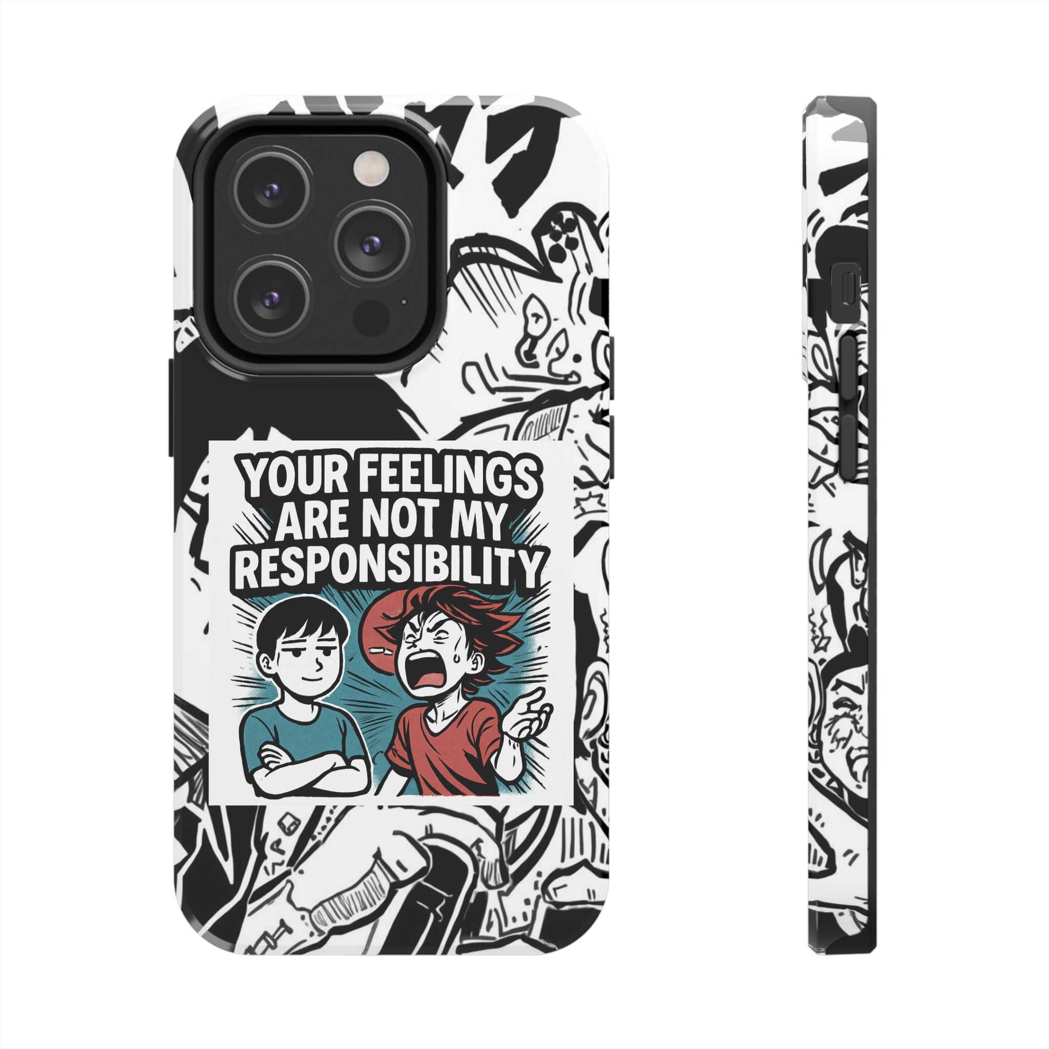 Your Feelings Are Not My Responsibility Phone Case | Funny Conservative Manga Comic iPhone & Samsung Cover
