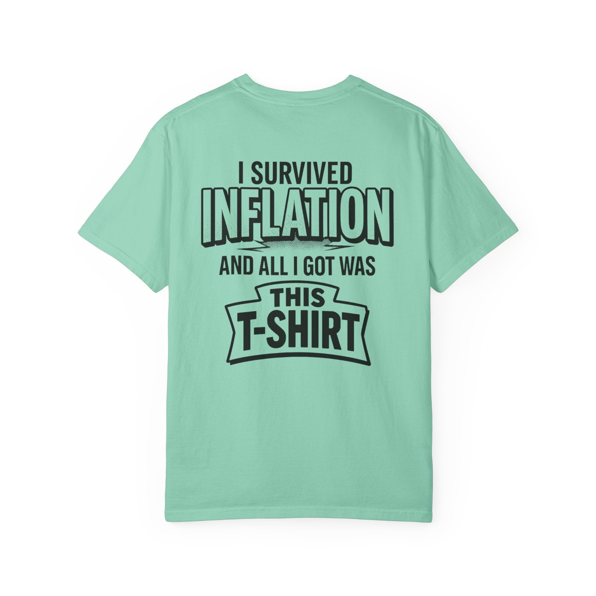 I SURVIVED INFLATION Comfort Colors Tee | Ironic Economic Satire Graphic Shirt