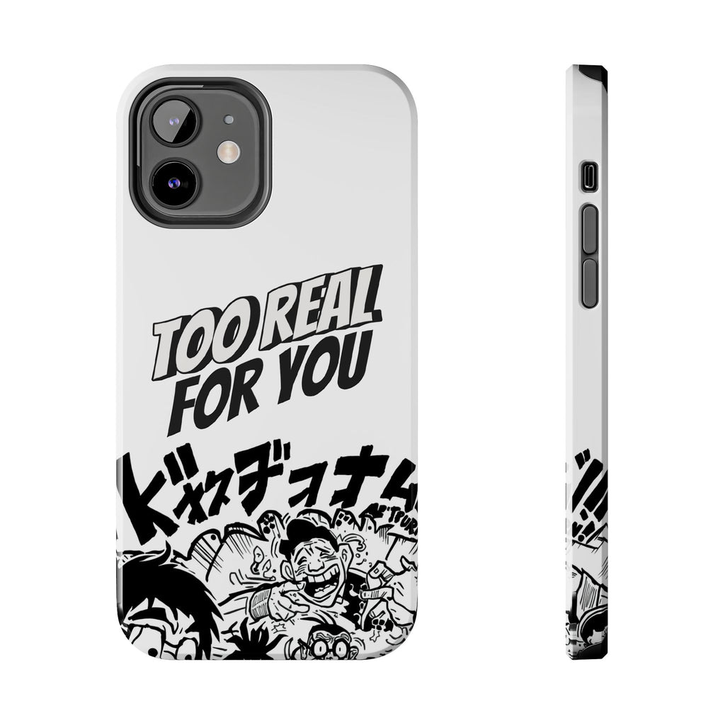 Too Real For You graphic phone case | Manga comic black white iPhone case
