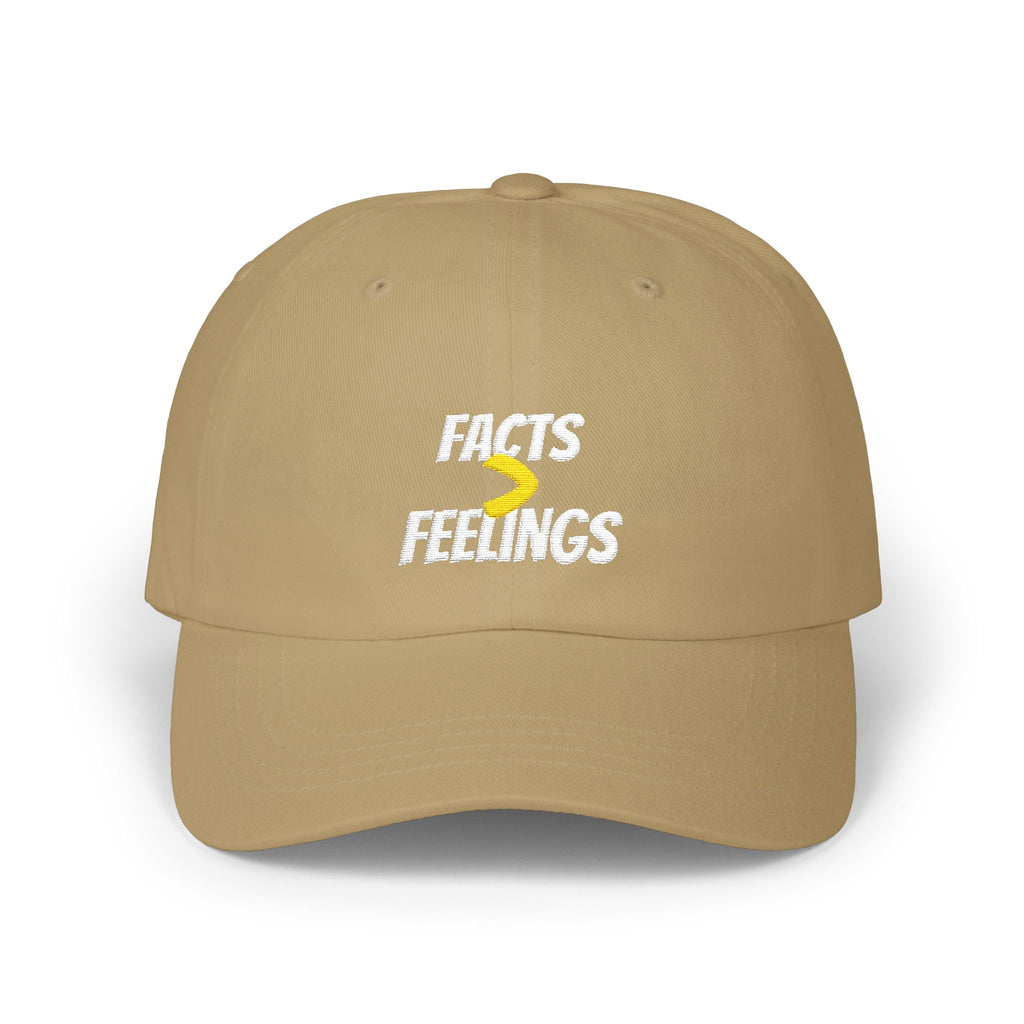 FACT > FEELINGS Cap | Embroidered Dad Cap, Logic Over Emotion Streetwear Hat