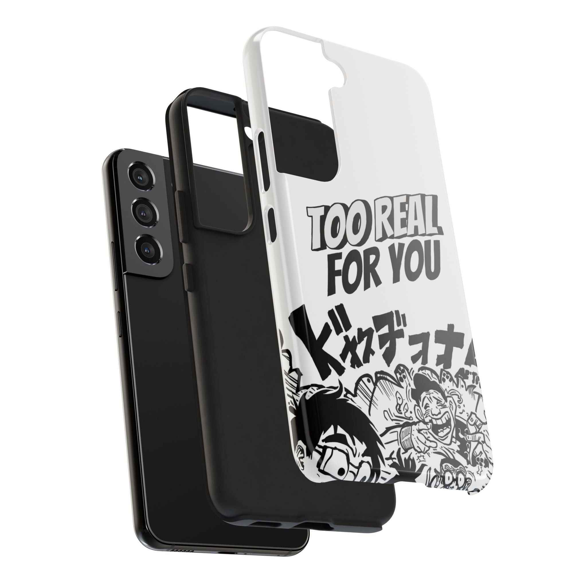 Too Real For You graphic phone case | Manga comic black white iPhone case