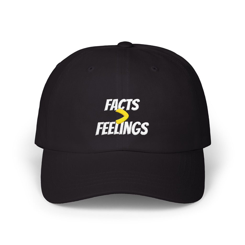 FACT > FEELINGS Cap | Embroidered Dad Cap, Logic Over Emotion Streetwear Hat