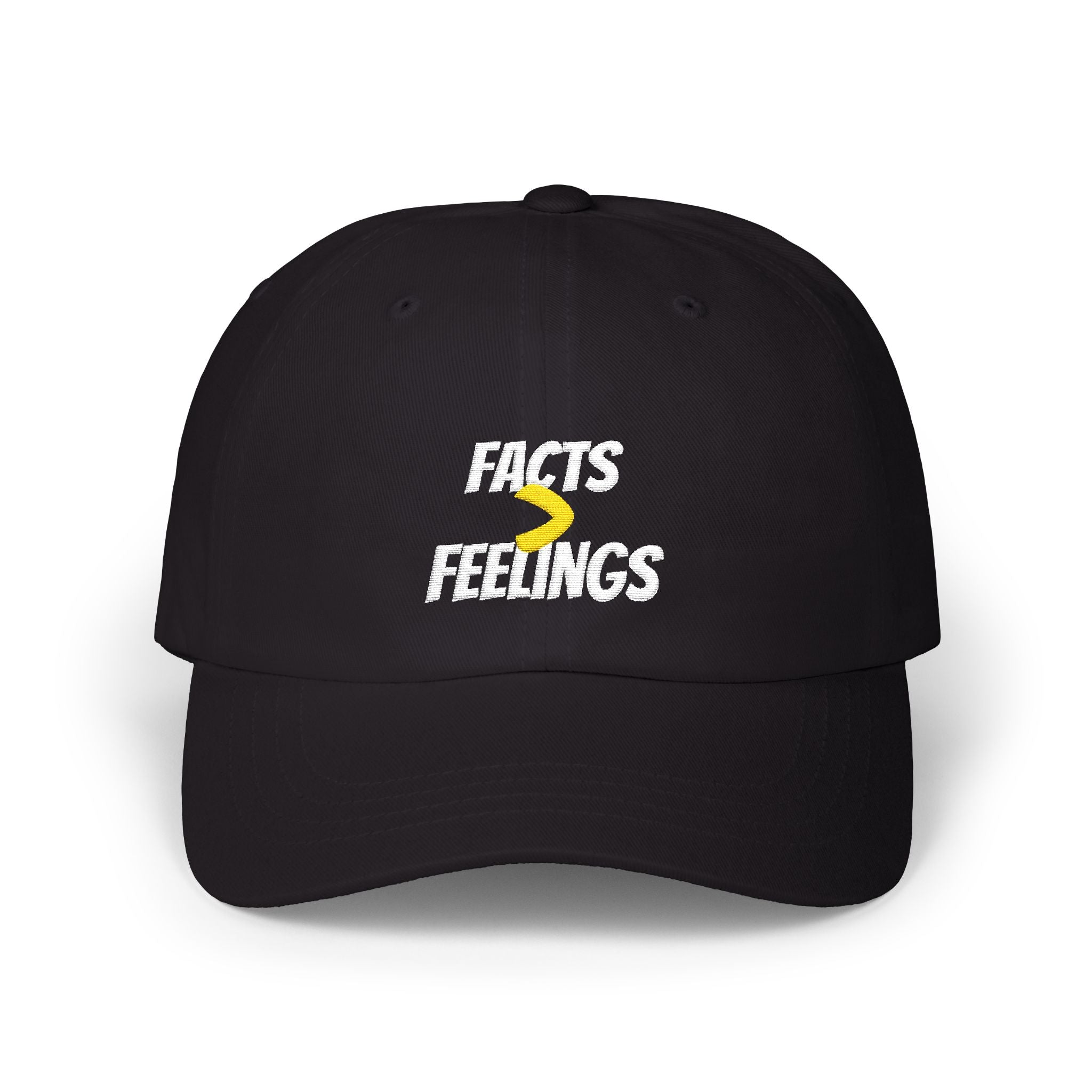 FACT > FEELINGS Cap | Embroidered Dad Cap, Logic Over Emotion Streetwear Hat