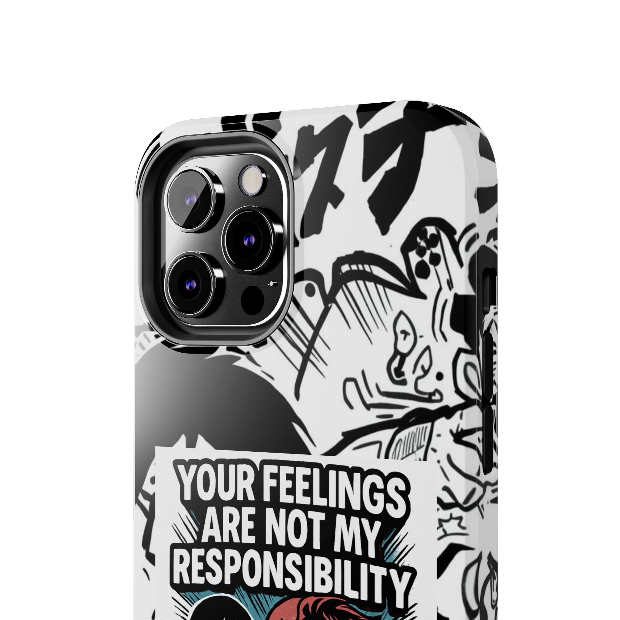 Your Feelings Are Not My Responsibility Phone Case | Funny Conservative Manga Comic iPhone & Samsung Cover