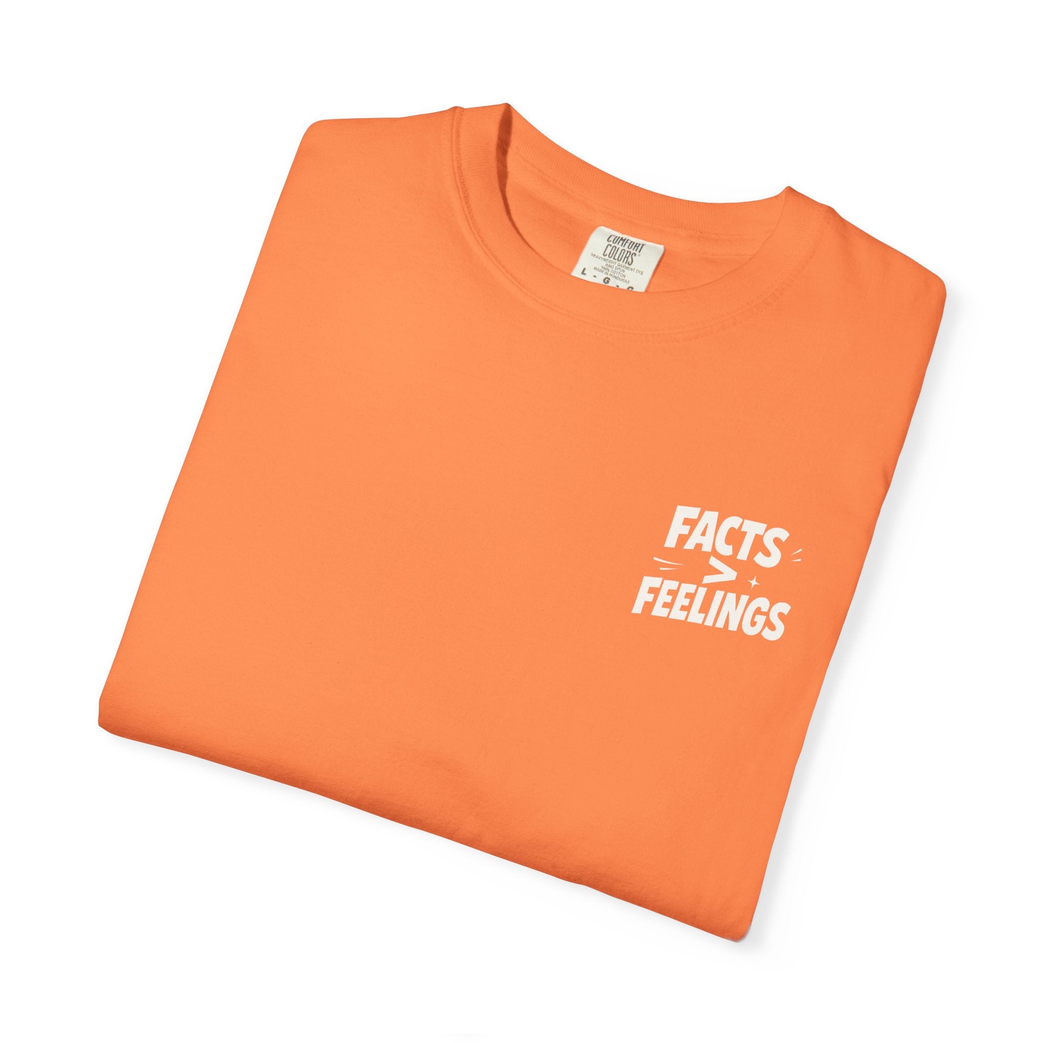 FACT > FEELINGS Graphic T-Shirt | Logic & Satire Streetwear Tee | No Offense Club
