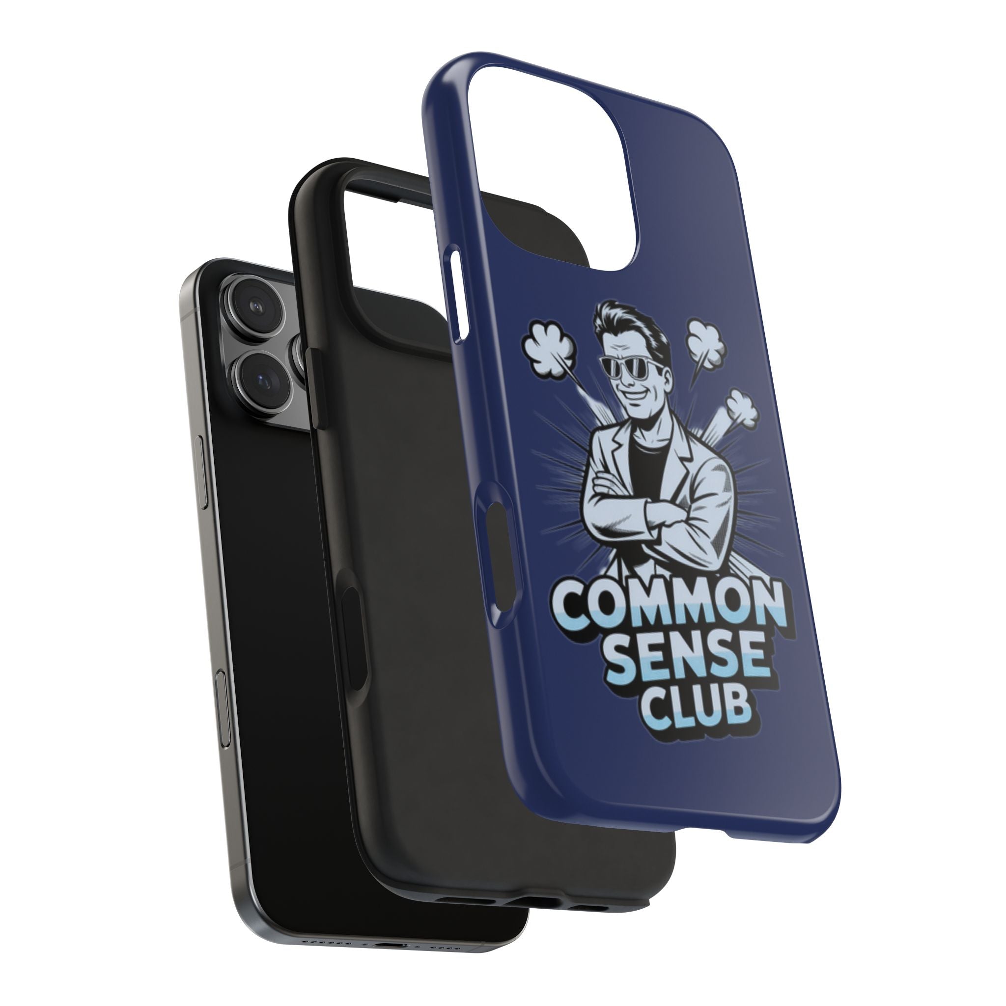 Common Sense Club Phone Case | Funny Conservative iPhone & Samsung Cover | Anti-Woke Retro Illustration Graphic Case