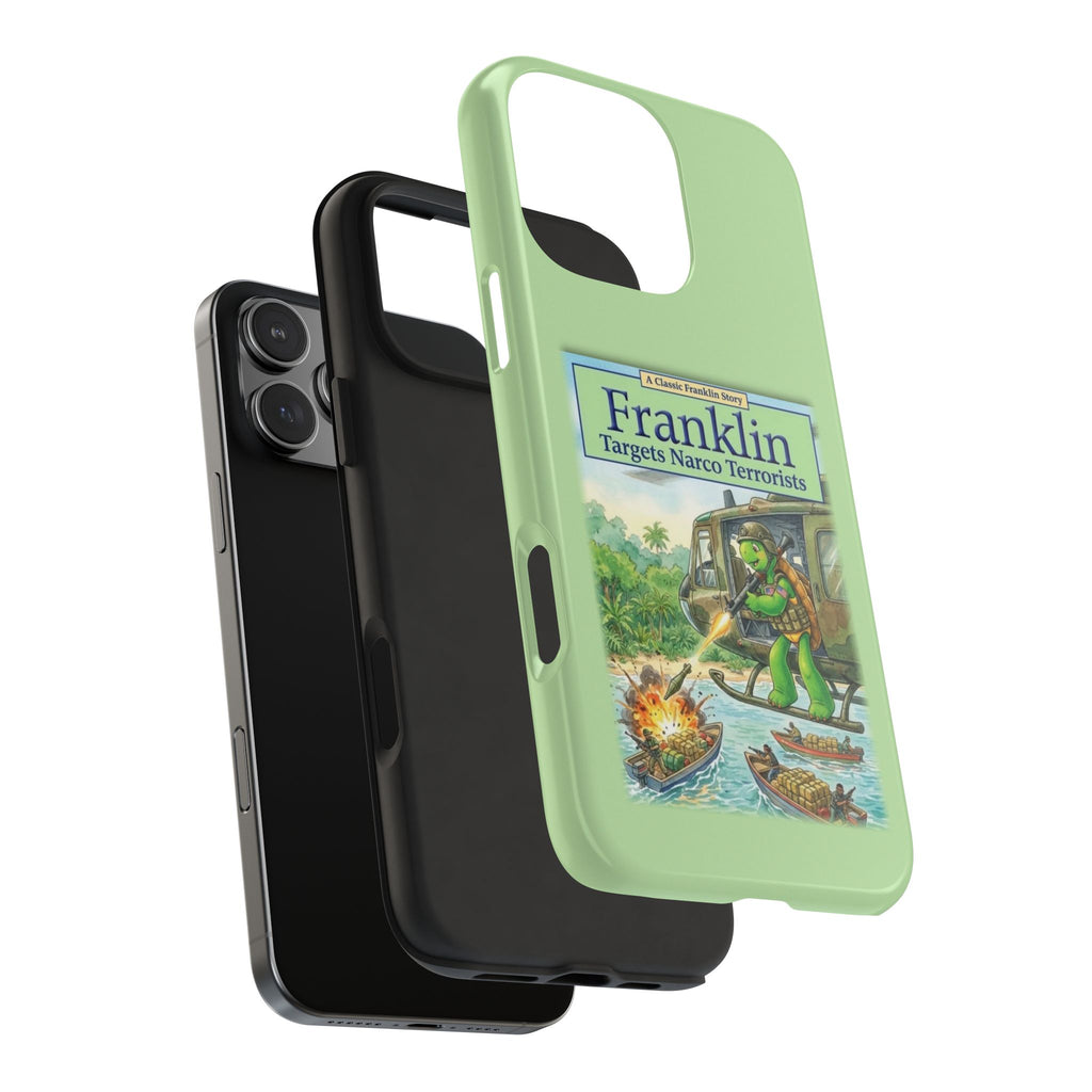 Franklin Targets Narco Terrorists Phone Case | Retro Turtle Graphic iPhone & Samsung Cover