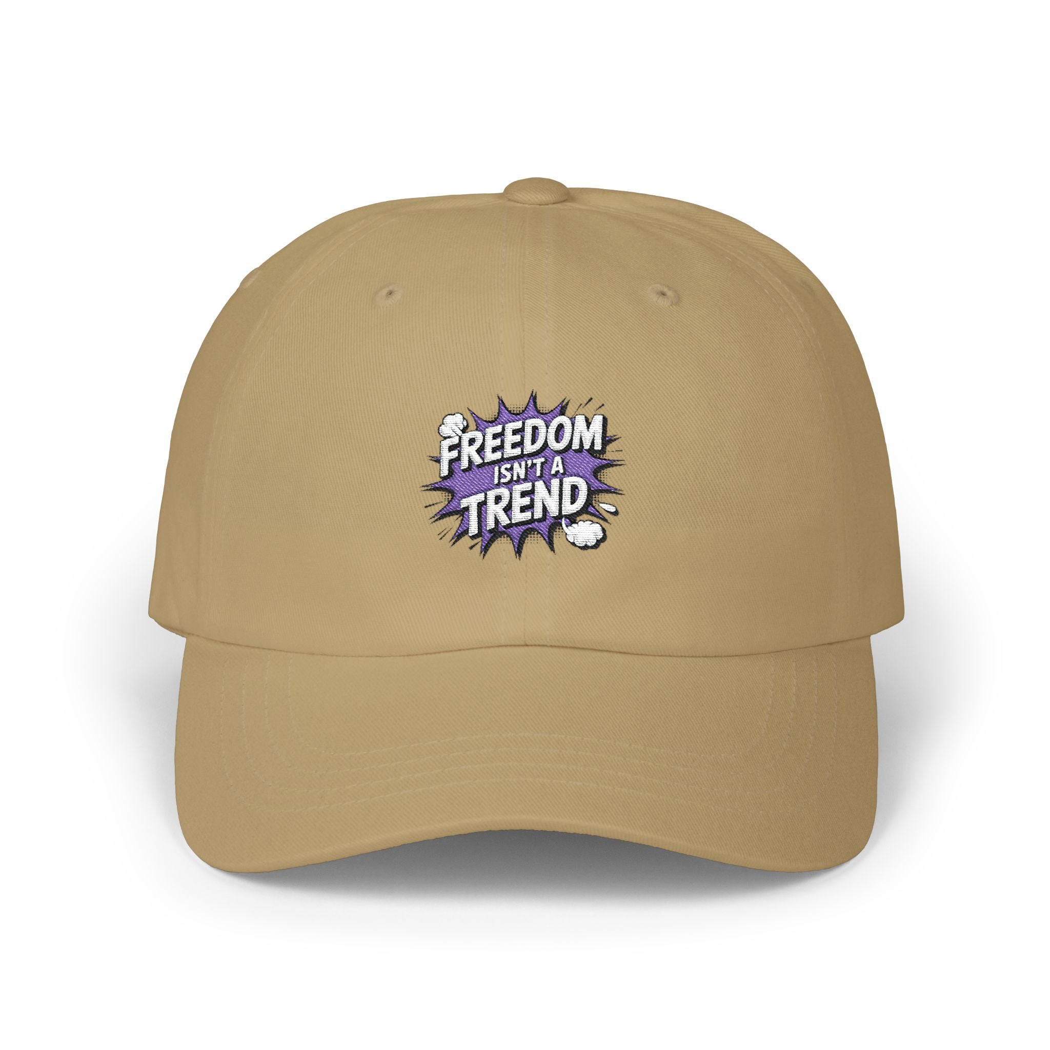 Freedom Isnt a Trend Dad Cap | Conservative Patriot Hat | Anti-Woke Baseball Cap | Free Speech Embroidered Dad Hat