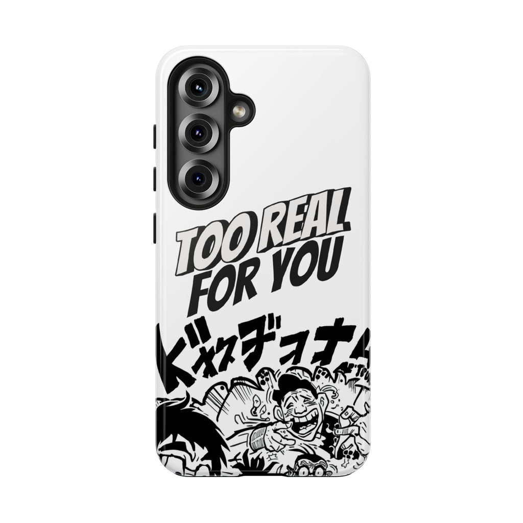 Too Real For You graphic phone case | Manga comic black white iPhone case
