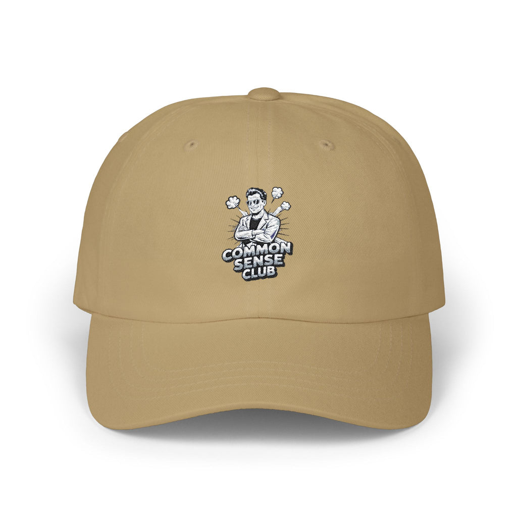 Common Sense Club Dad Cap | Funny Conservative Embroidered Hat | Anti-Woke Political Baseball Cap Streetwear