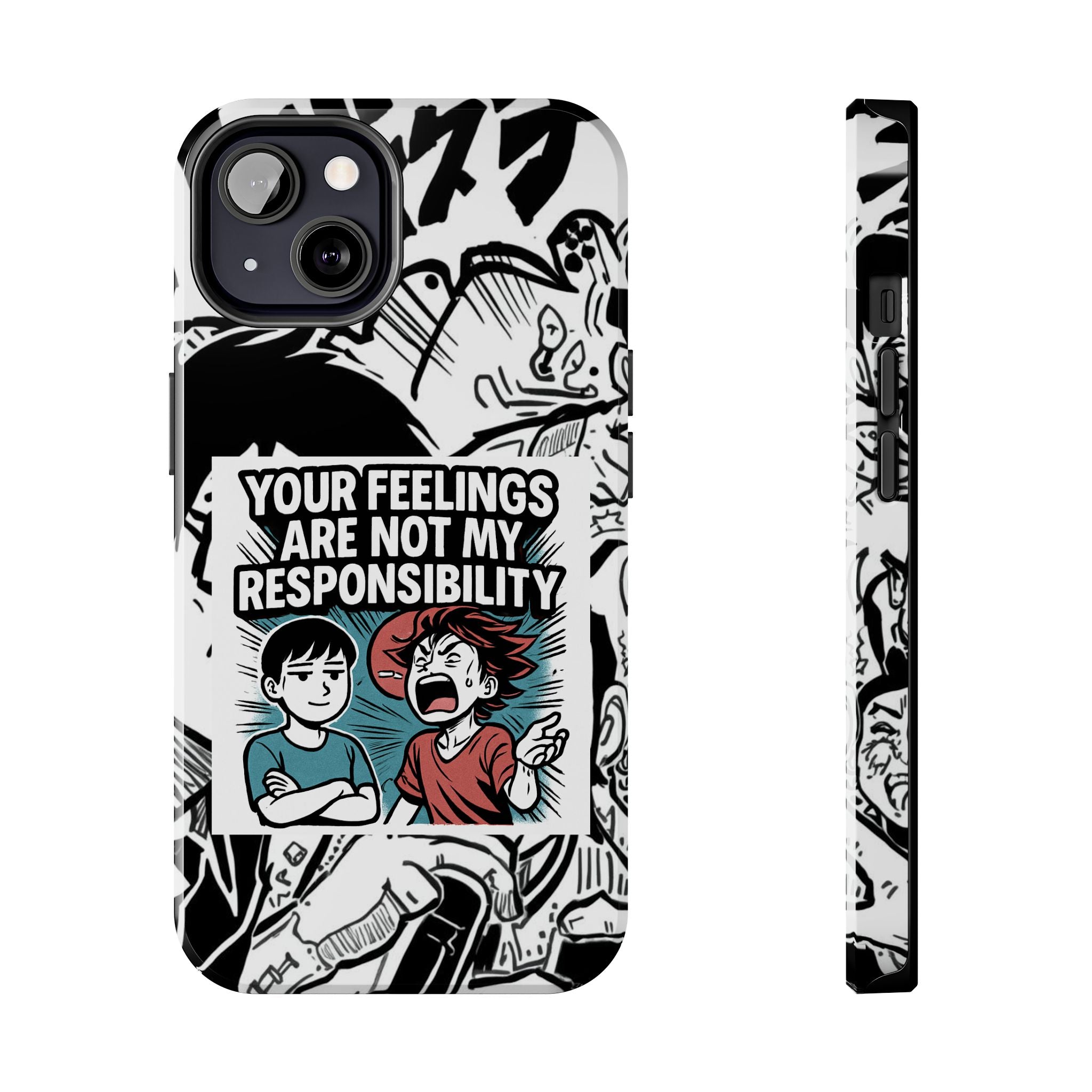 Your Feelings Are Not My Responsibility Phone Case | Funny Conservative Manga Comic iPhone & Samsung Cover