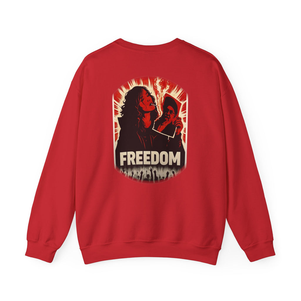 Women Life Freedom Iran Protest FREEDOM Crewneck Sweatshirt | Activist Apparel