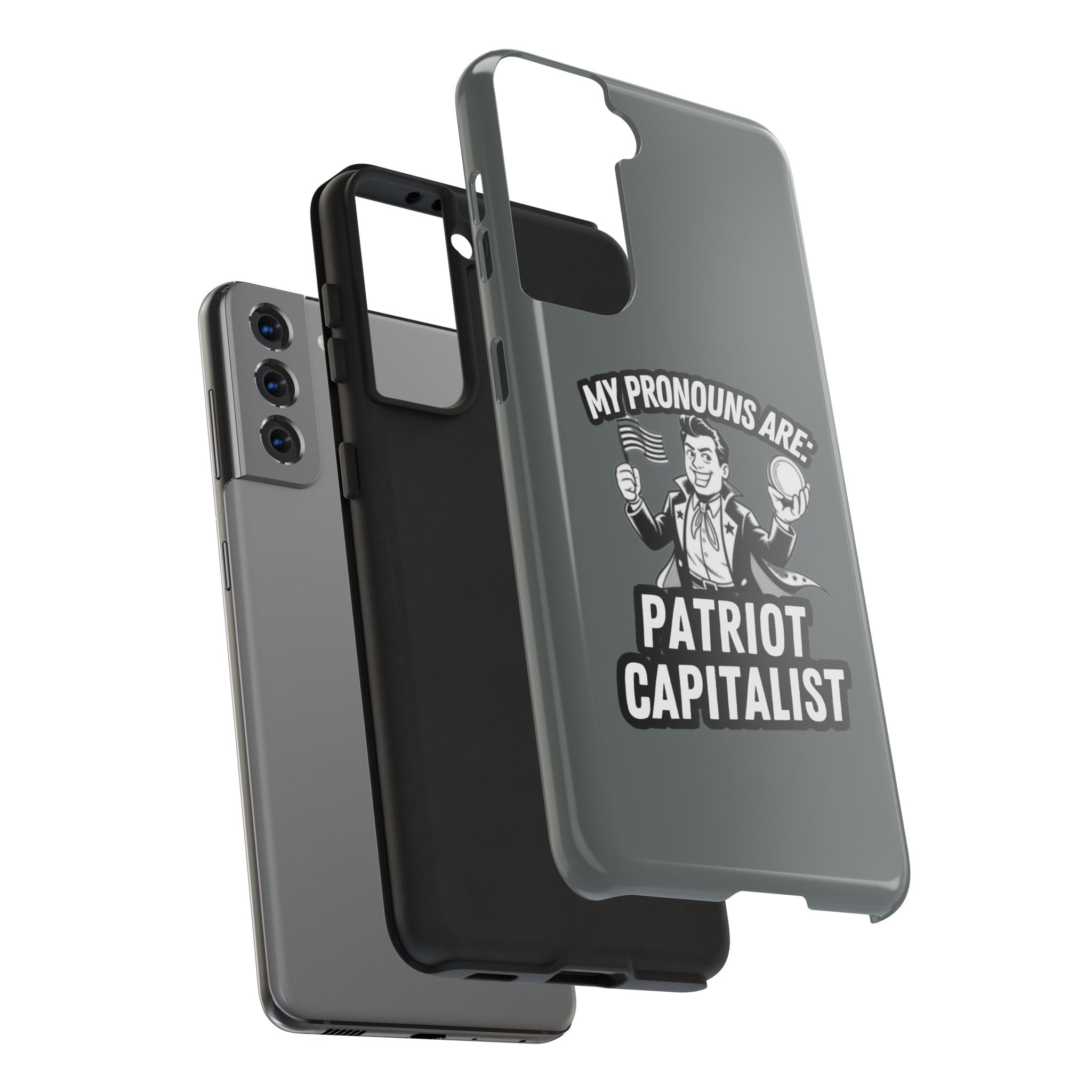 My Pronouns Are Patriot / Capitalist Phone Case | Conservative iPhone & Samsung Cover | Anti-Woke Political Case | Funny Patriot Gift
