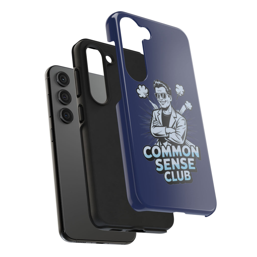 Common Sense Club Phone Case | Funny Conservative iPhone & Samsung Cover | Anti-Woke Retro Illustration Graphic Case