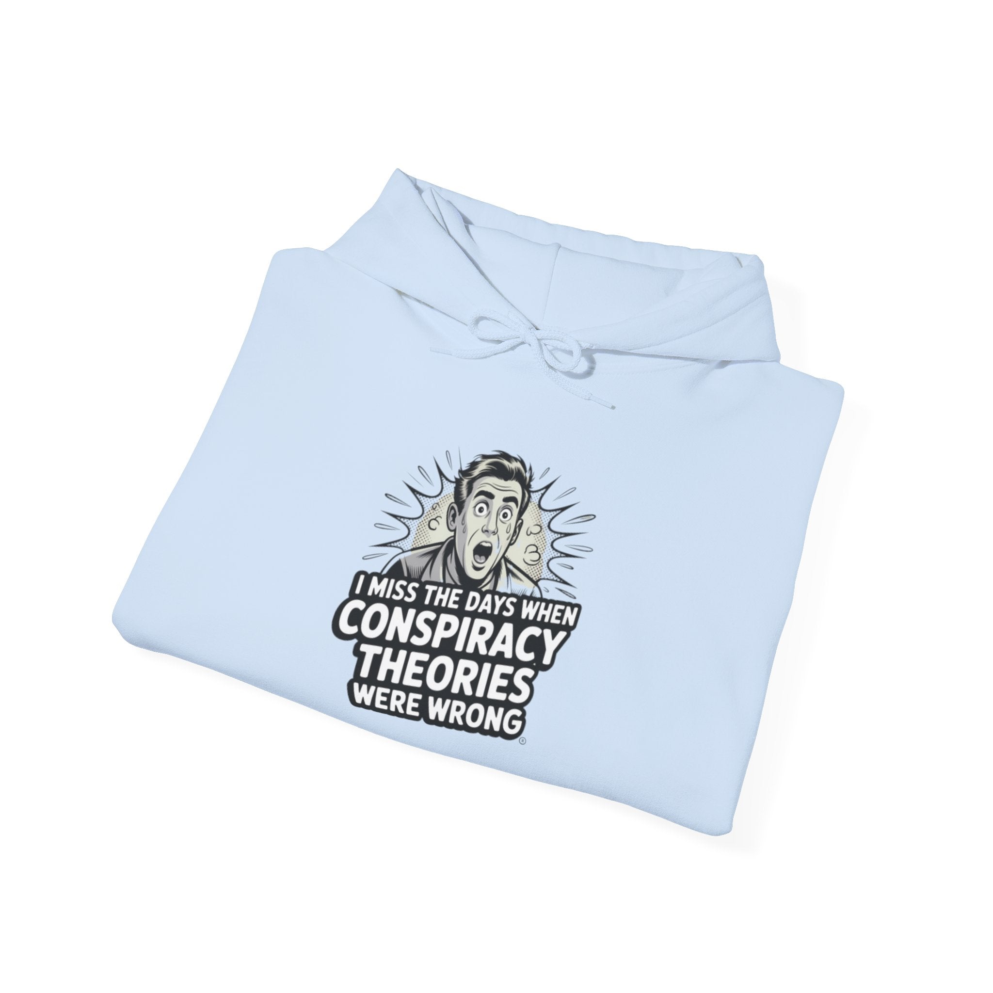 I Miss the Days When Conspiracy Theories Were Wrong Hoodie | Retro Comic Graphic Pullover