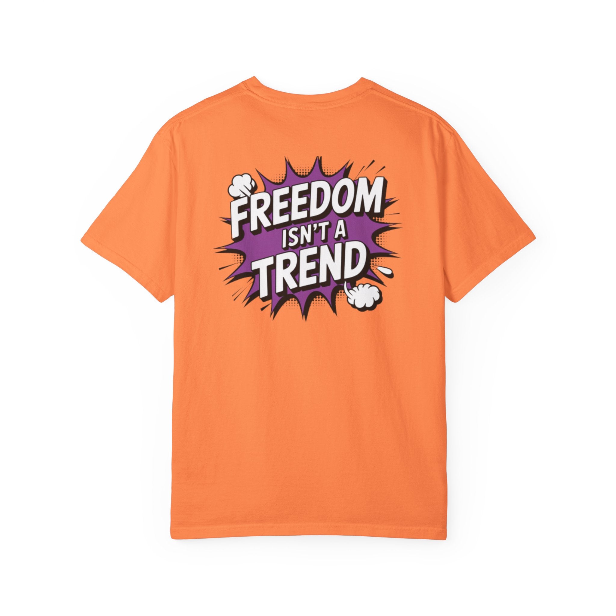 Freedom Isnt a Trend T-Shirt | Retro Comic Speech Bubble Tee | Conservative Freedom Shirt | Anti-Woke Graphic Top for Men & Women