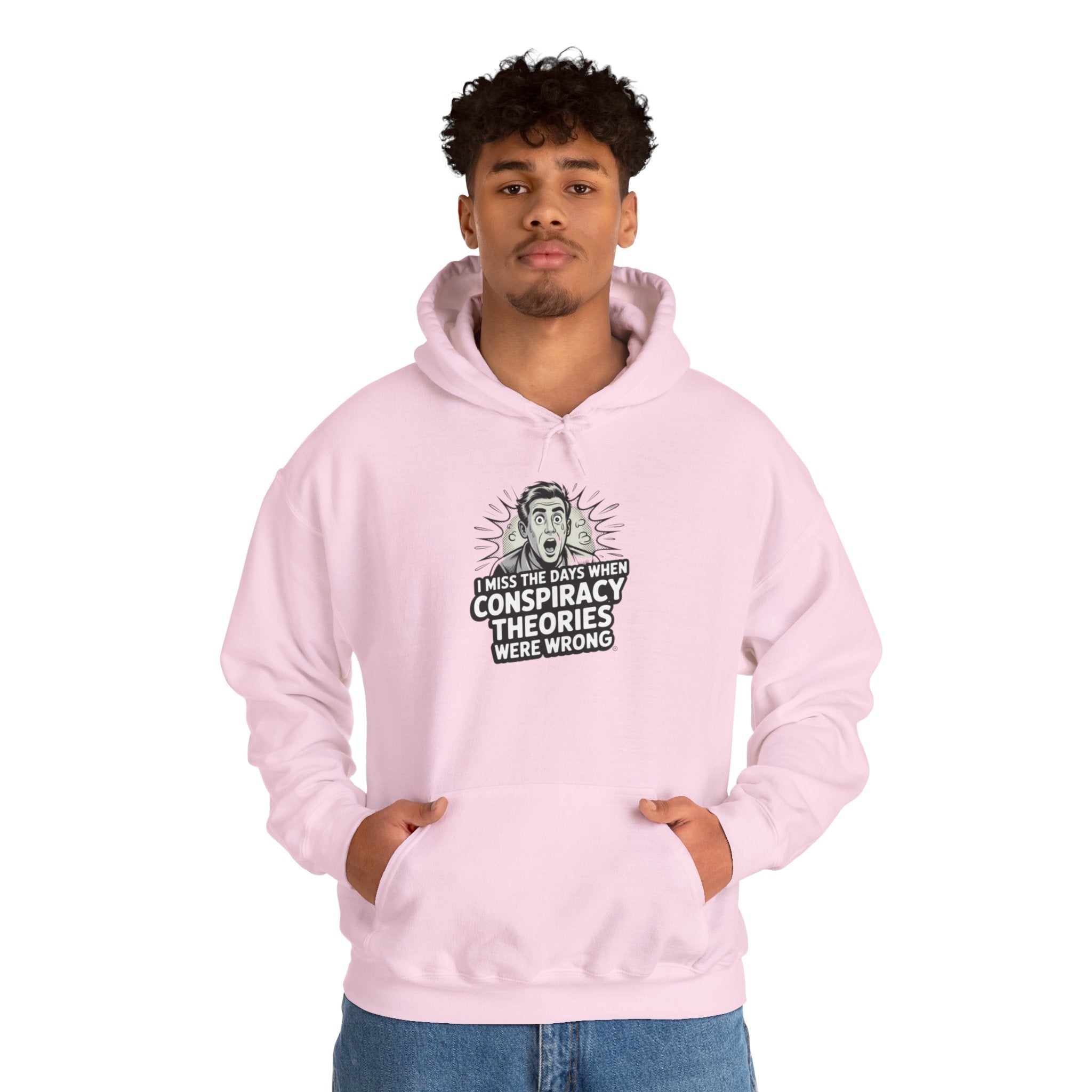 I Miss the Days When Conspiracy Theories Were Wrong Hoodie | Retro Comic Graphic Pullover