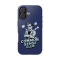 Common Sense Club Phone Case | Funny Conservative iPhone & Samsung Cover | Anti-Woke Retro Illustration Graphic Case
