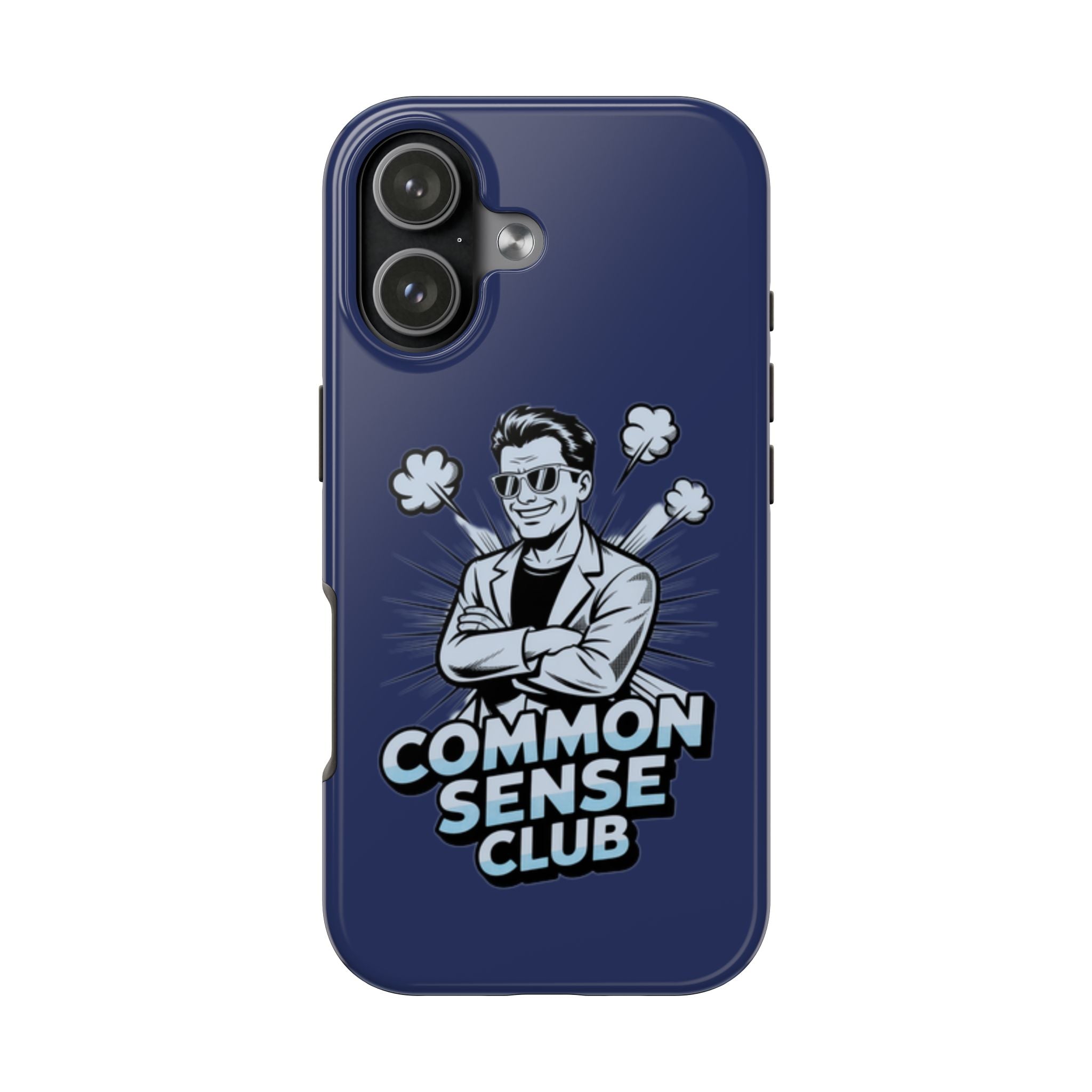 Common Sense Club Phone Case | Funny Conservative iPhone & Samsung Cover | Anti-Woke Retro Illustration Graphic Case