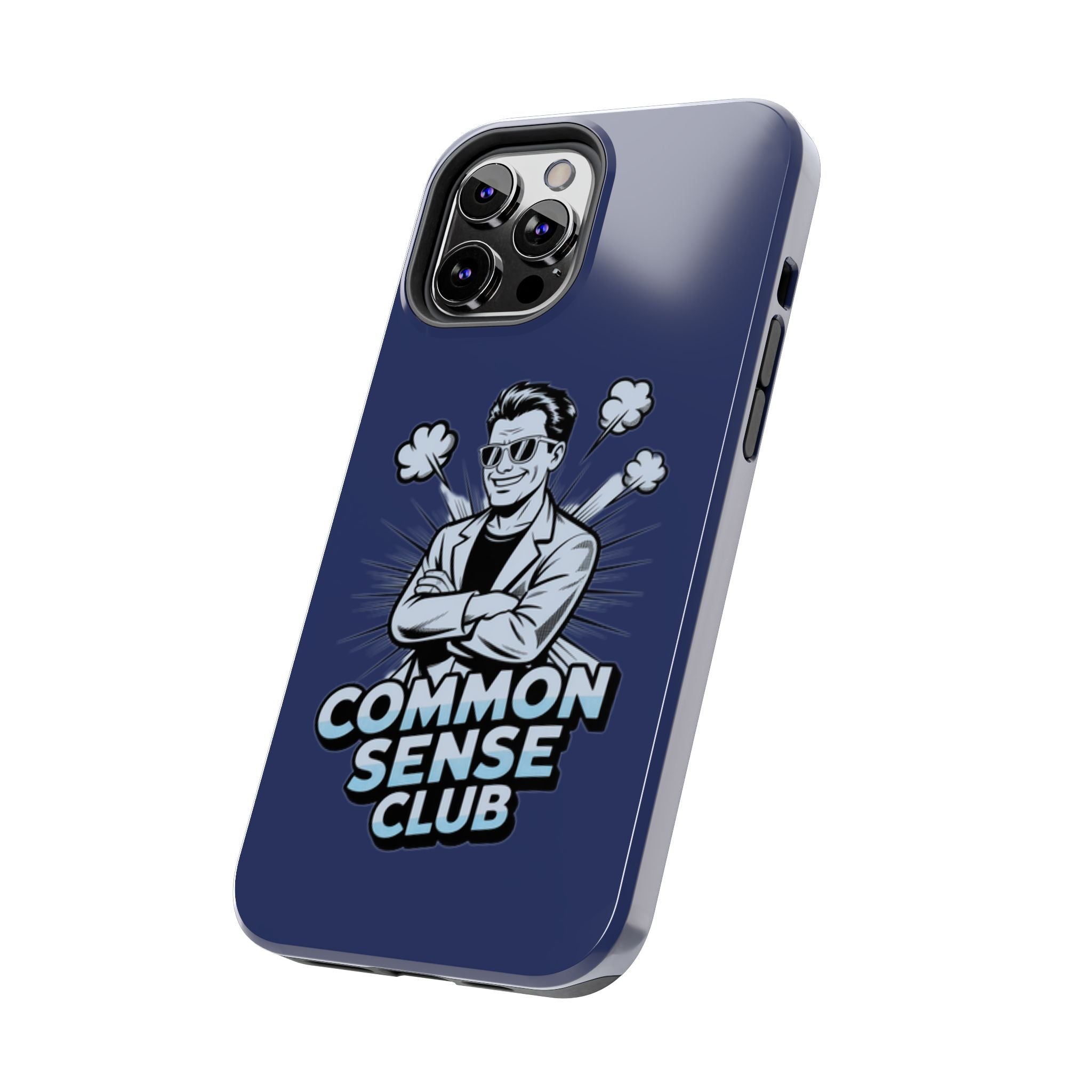 Common Sense Club Phone Case | Funny Conservative iPhone & Samsung Cover | Anti-Woke Retro Illustration Graphic Case