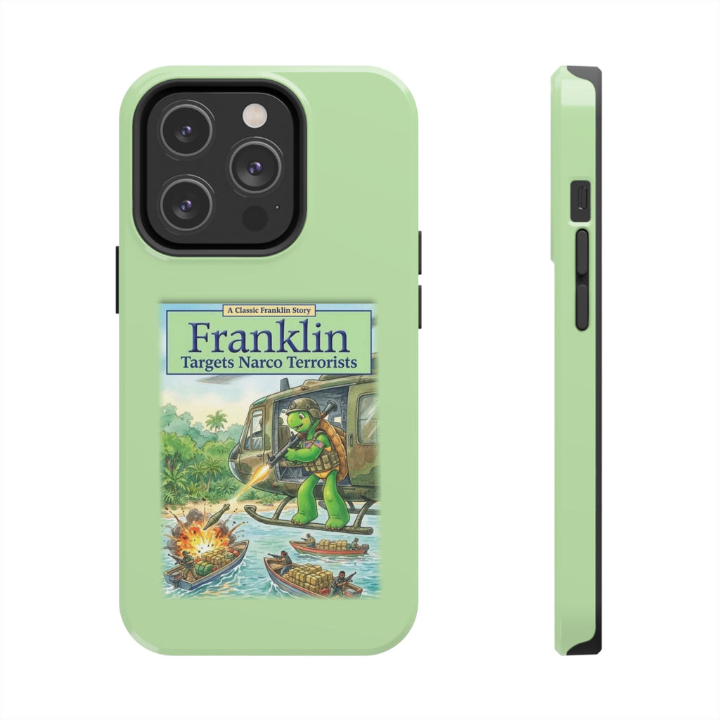 Franklin Targets Narco Terrorists Phone Case | Retro Turtle Graphic iPhone & Samsung Cover