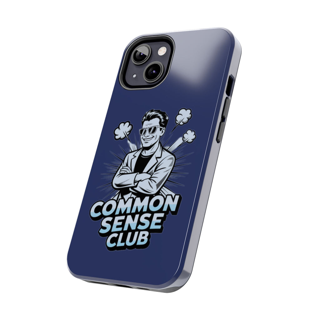 Common Sense Club Phone Case | Funny Conservative iPhone & Samsung Cover | Anti-Woke Retro Illustration Graphic Case