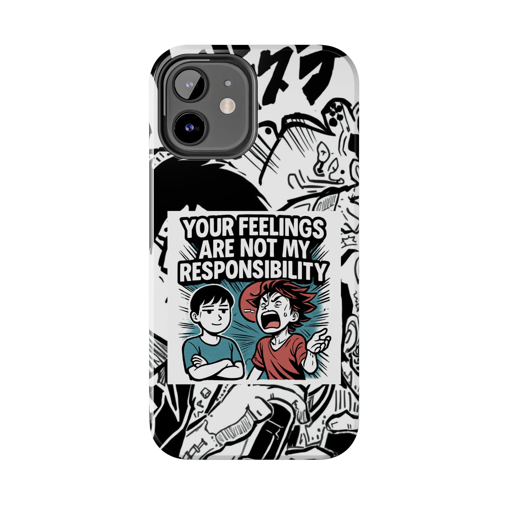 Your Feelings Are Not My Responsibility Phone Case | Funny Conservative Manga Comic iPhone & Samsung Cover