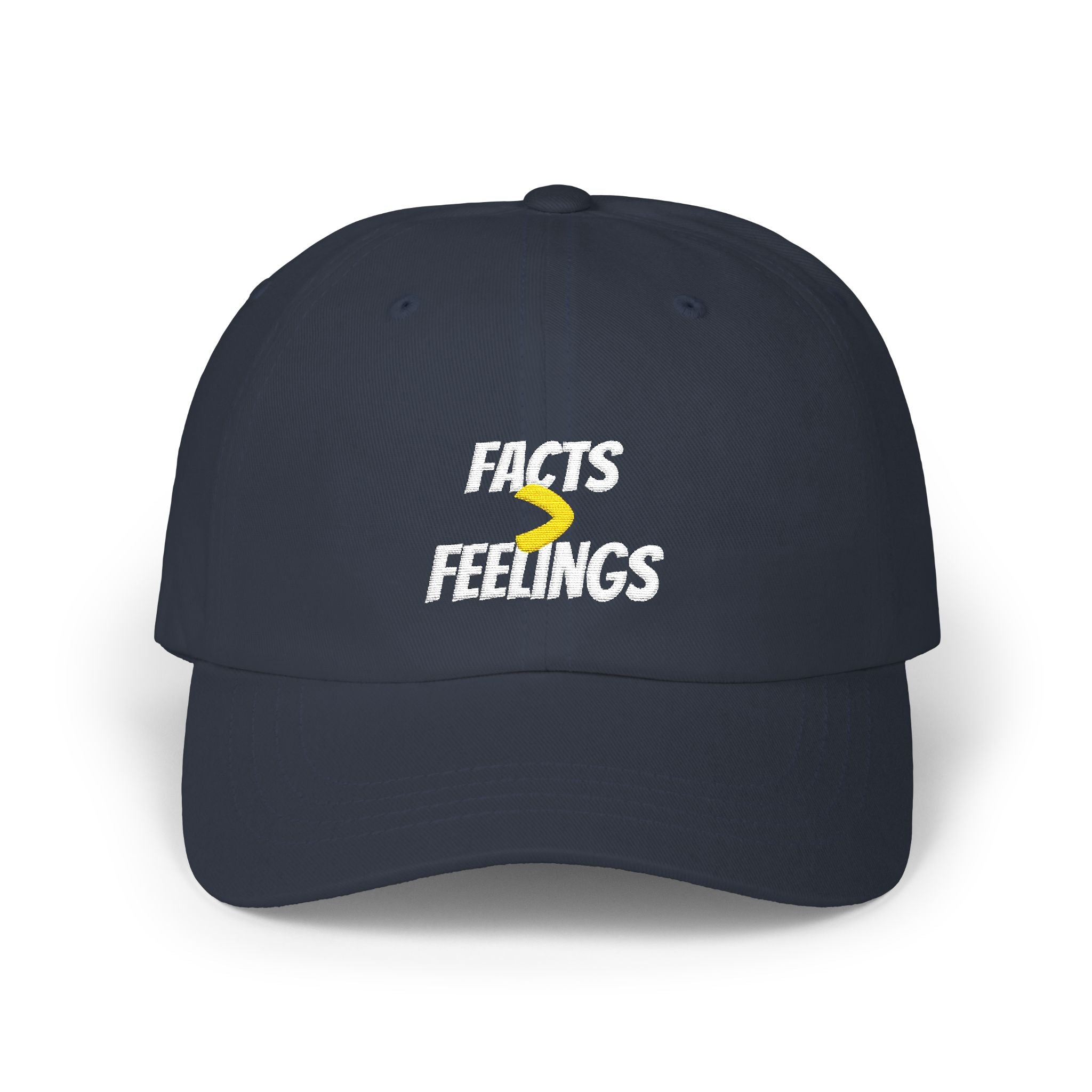 FACT > FEELINGS Cap | Embroidered Dad Cap, Logic Over Emotion Streetwear Hat