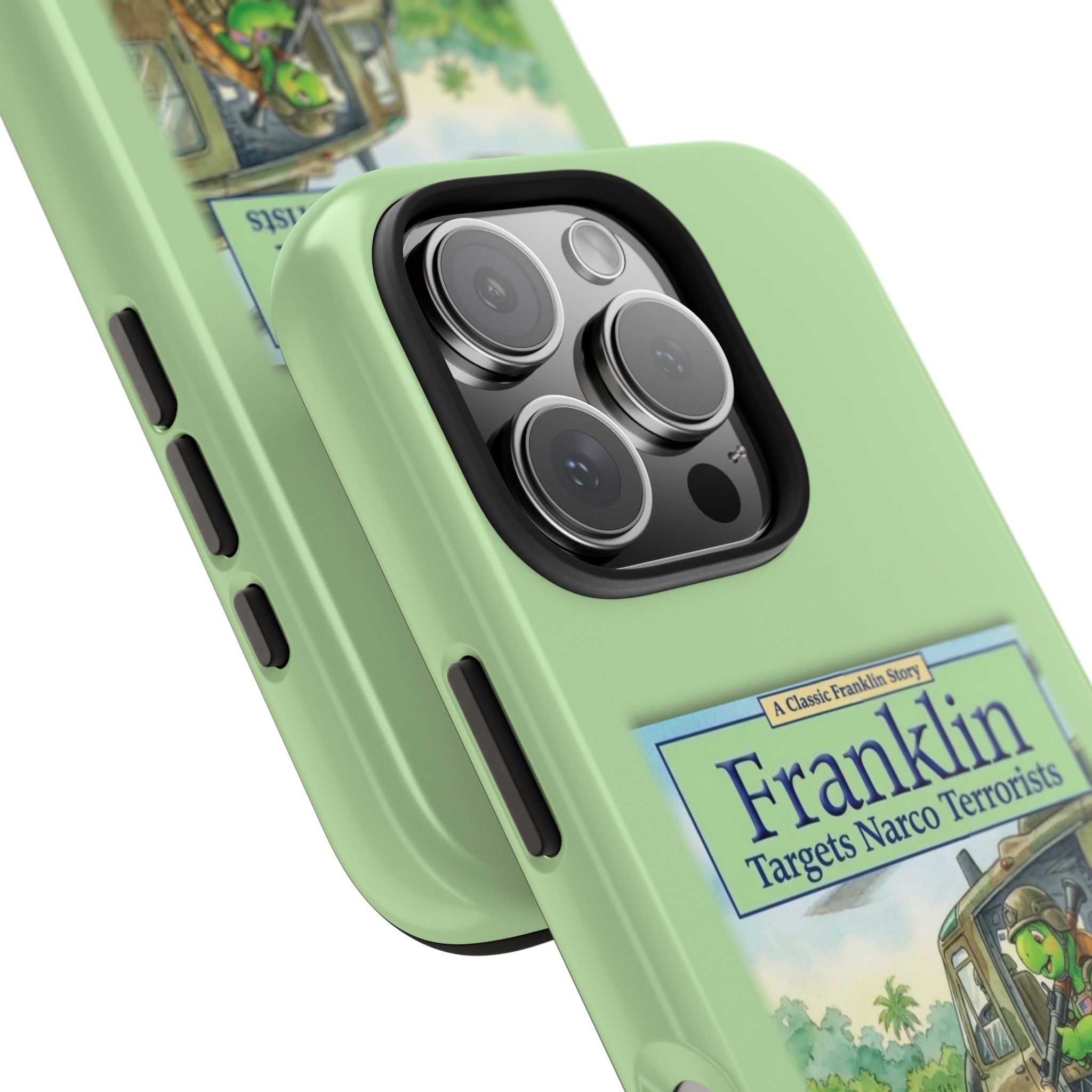 Franklin Targets Narco Terrorists Phone Case | Retro Turtle Graphic iPhone & Samsung Cover