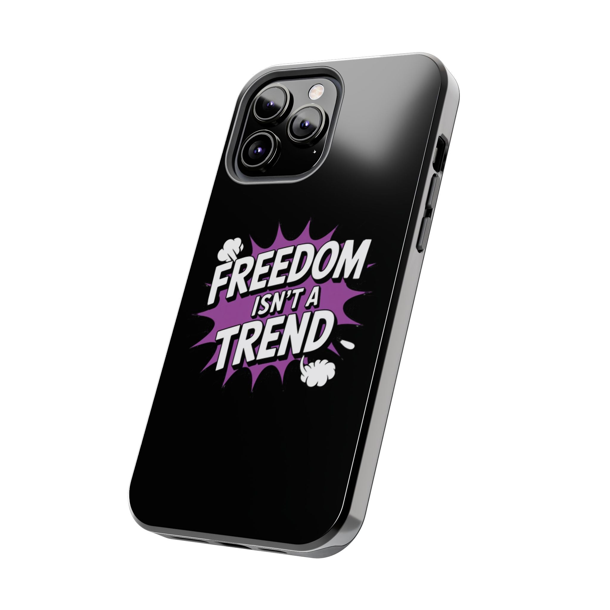 Freedom Isnt a Trend Phone Case | Conservative iPhone & Samsung Cover | Anti-Woke Comic Style Case | Republican Free Speech Accessory
