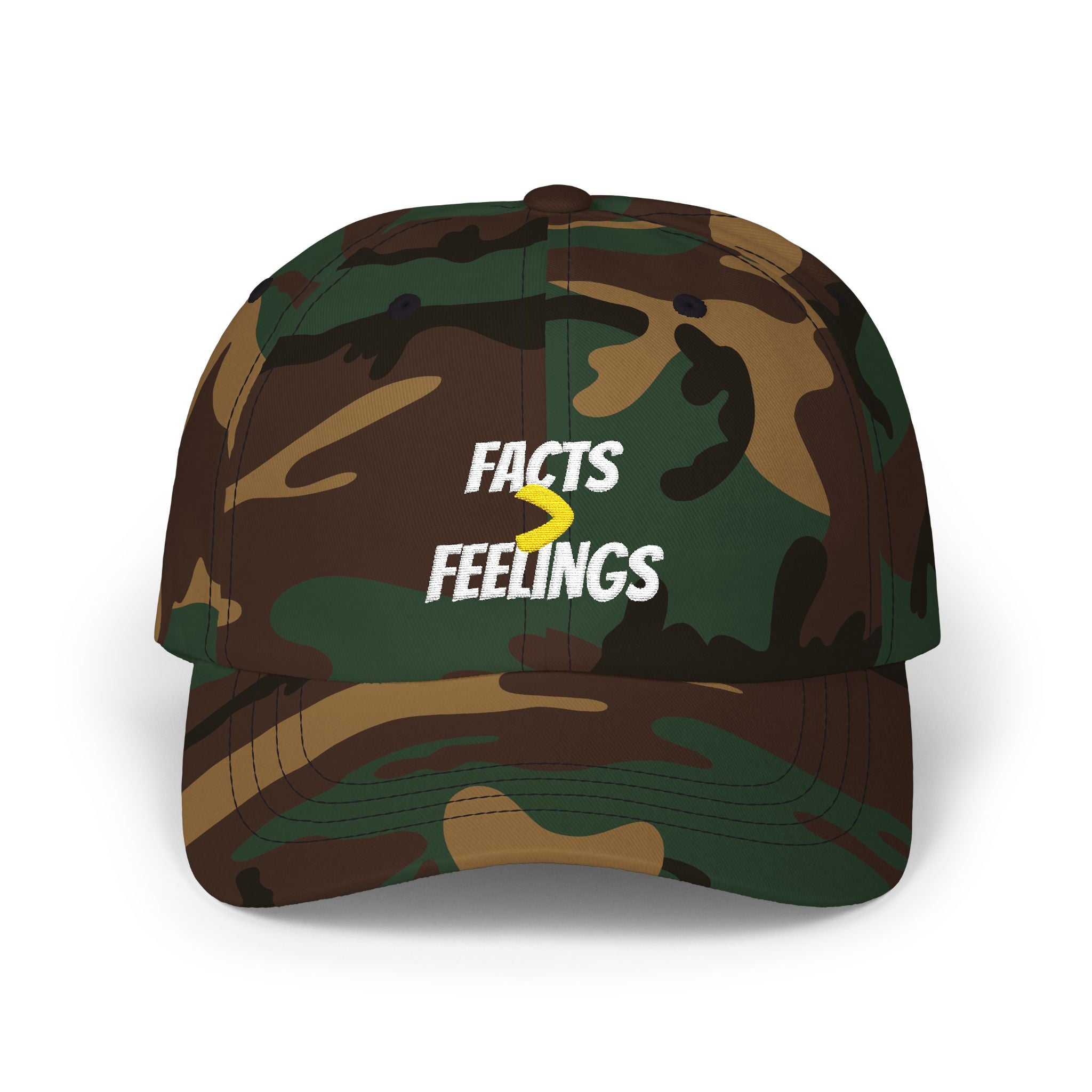 FACT > FEELINGS Cap | Embroidered Dad Cap, Logic Over Emotion Streetwear Hat